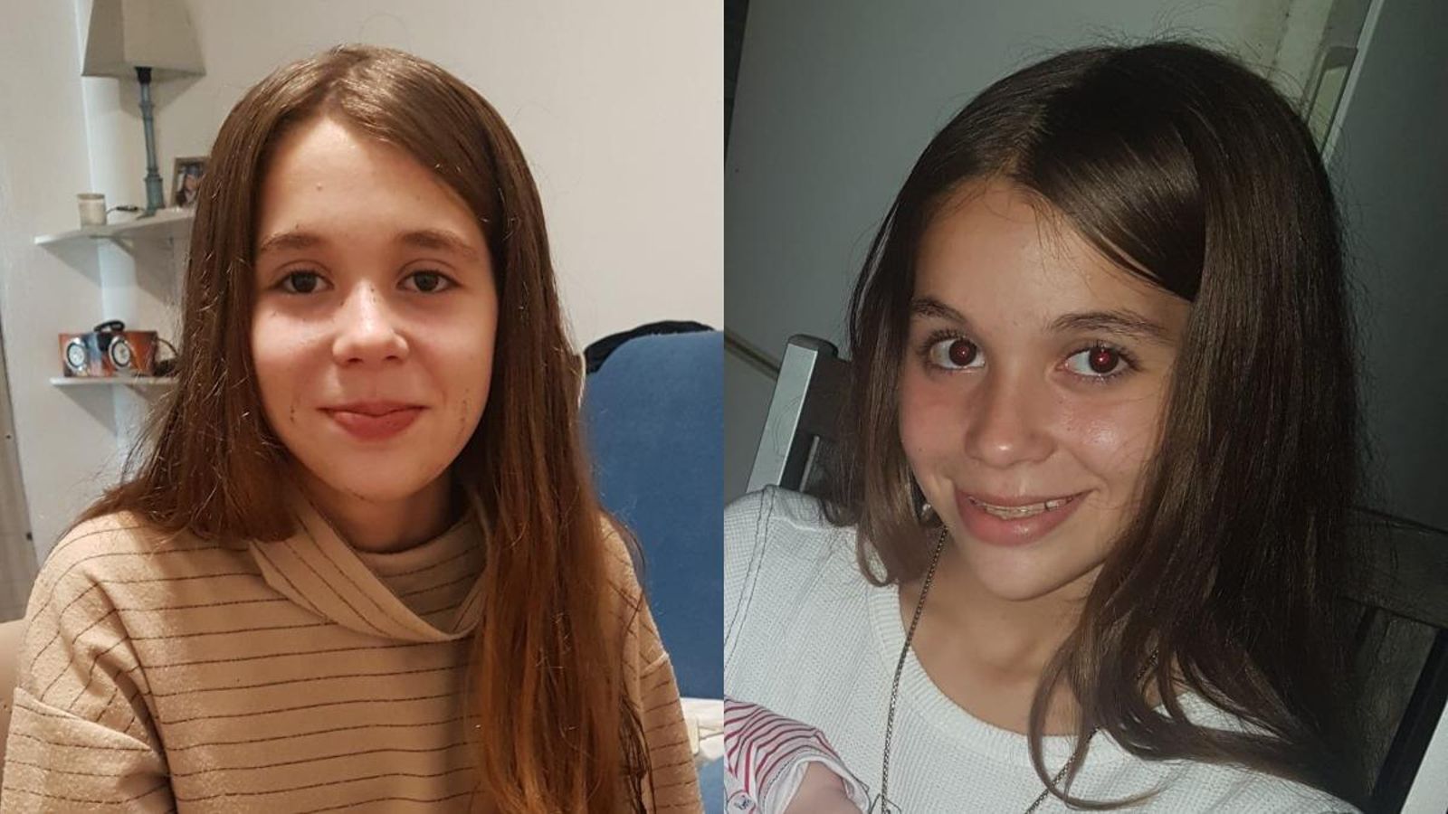 Dues imatges de Lucía Marín Lara facilitades per la família