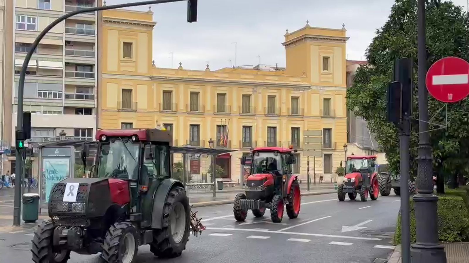 Els tractors al centre de València