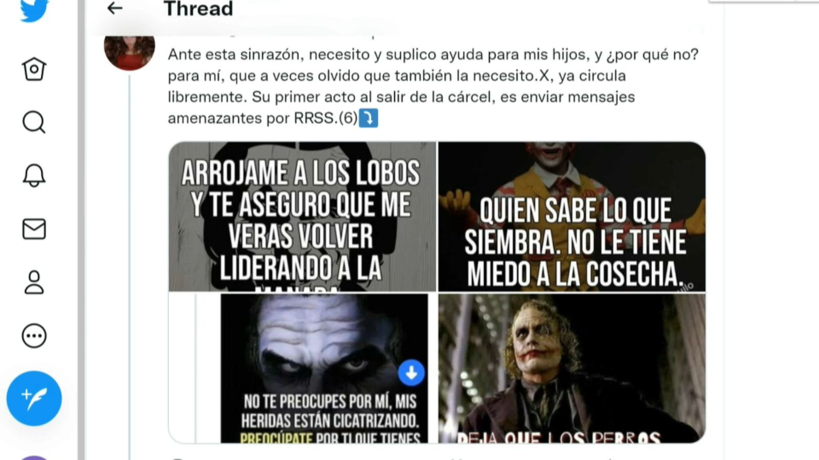 Alguns dels missatges que penjava l'home en les xarxes socials