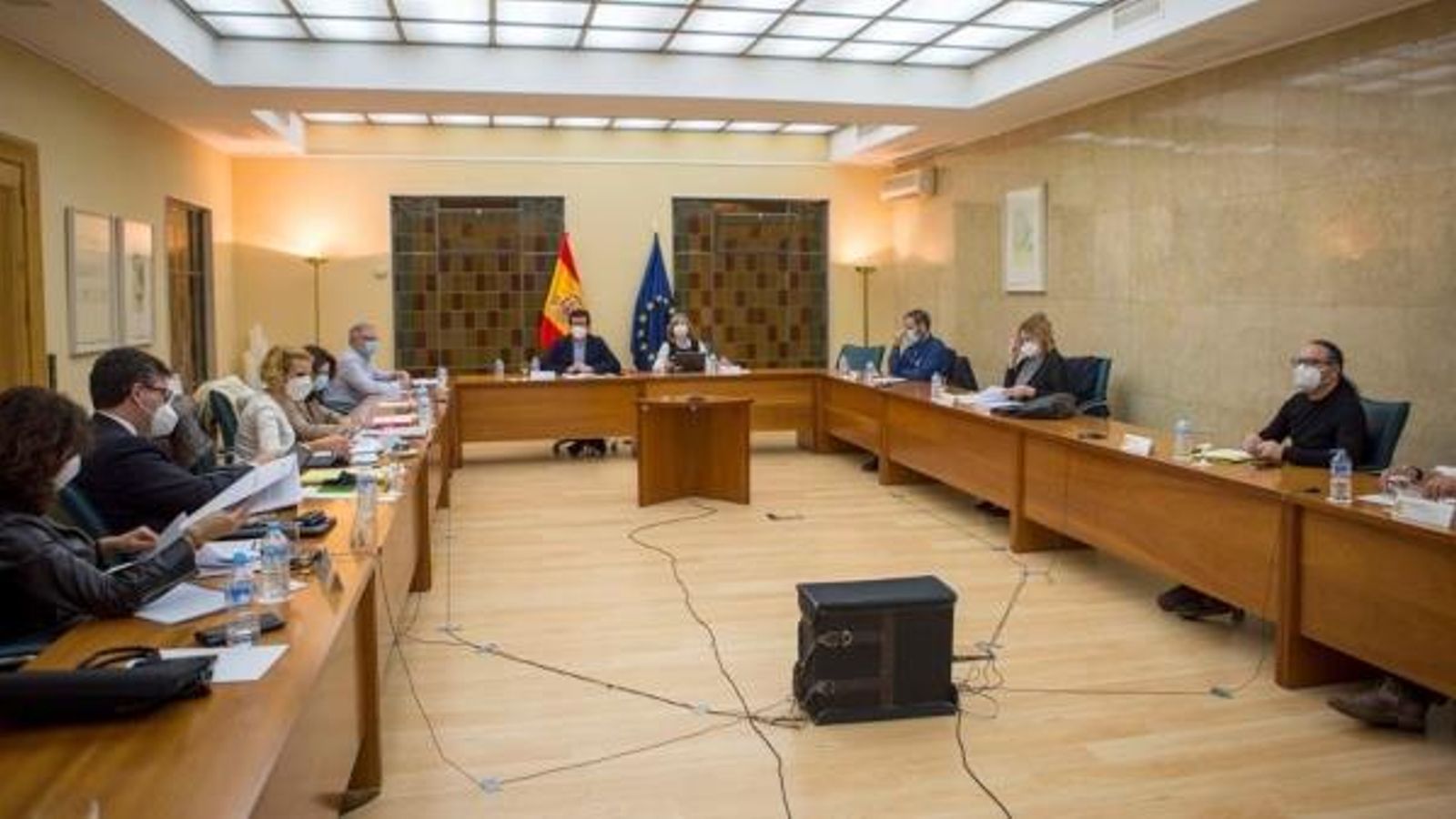 Una de les reunions mantingudes entre representants del Ministeri de Treball i els agents socials aquest mes