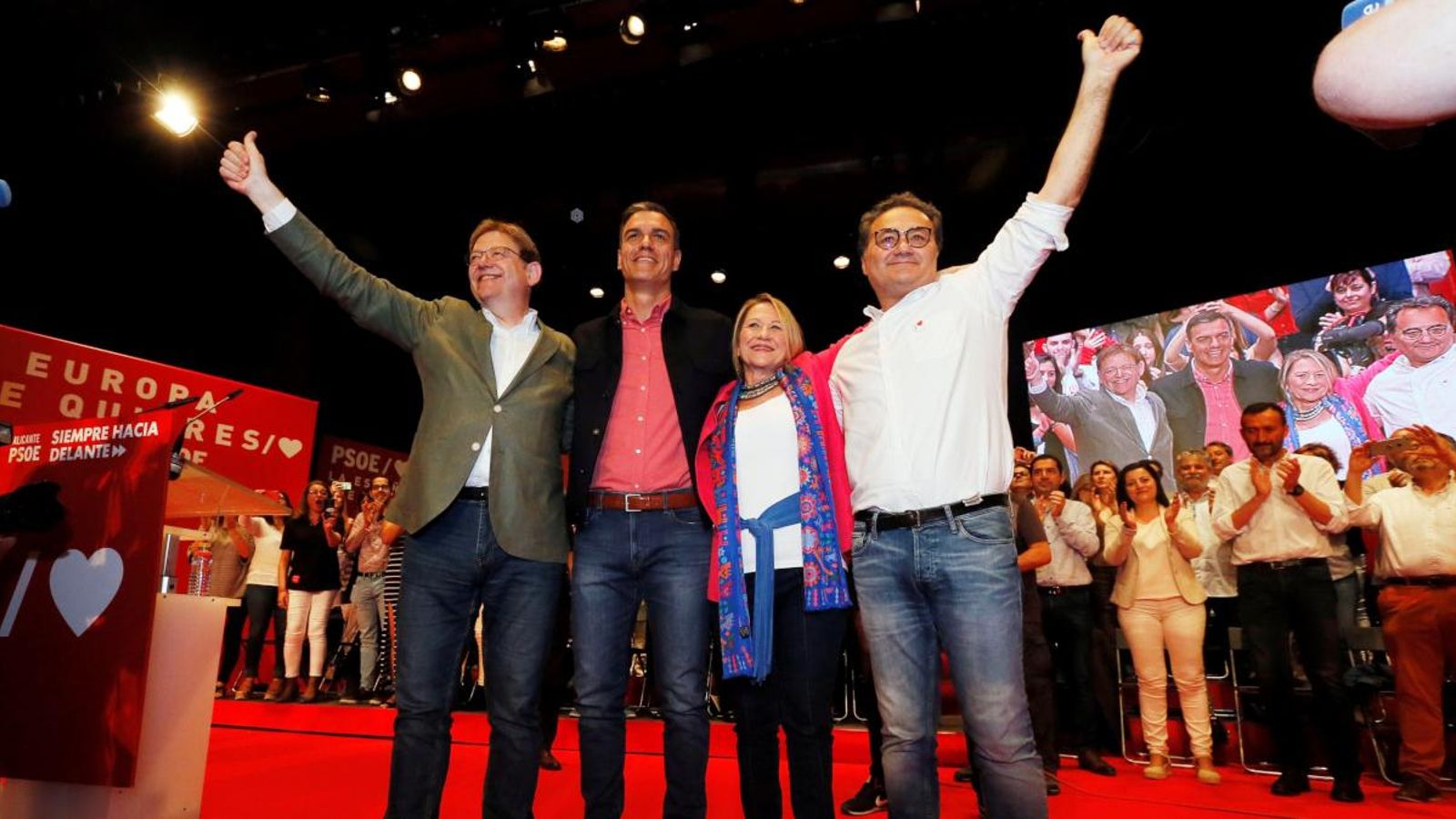 El PSPV d’Alacant celebra l\'acte central de campanya amb Pedro Sánchez i Ximo Puig