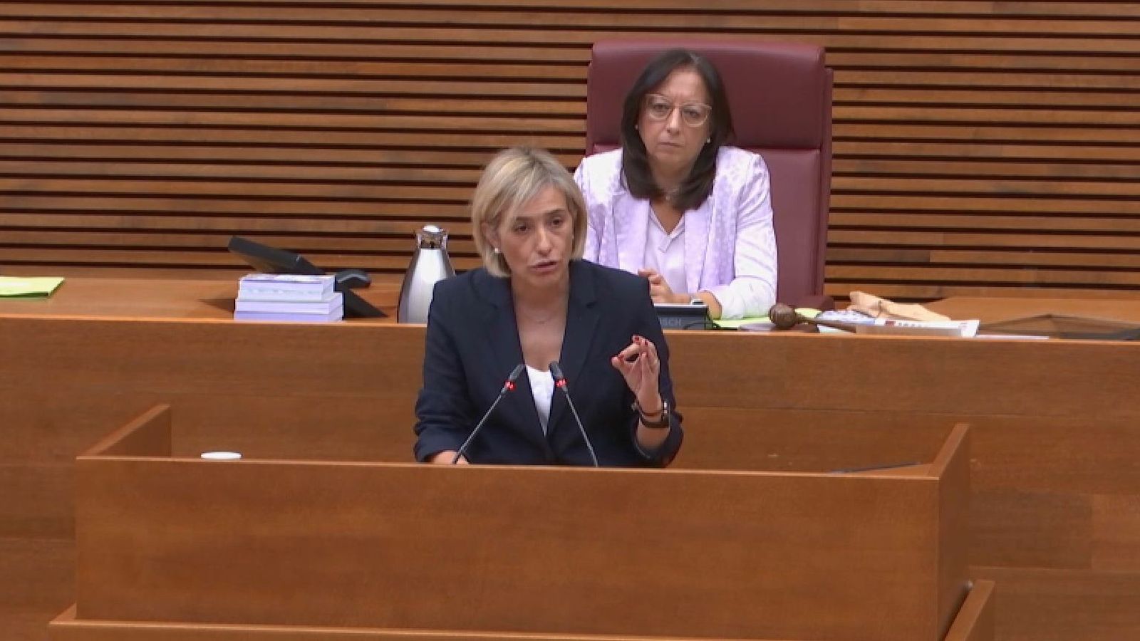 La consellera de Justícia i Interior Elisa Núñez a les COrts