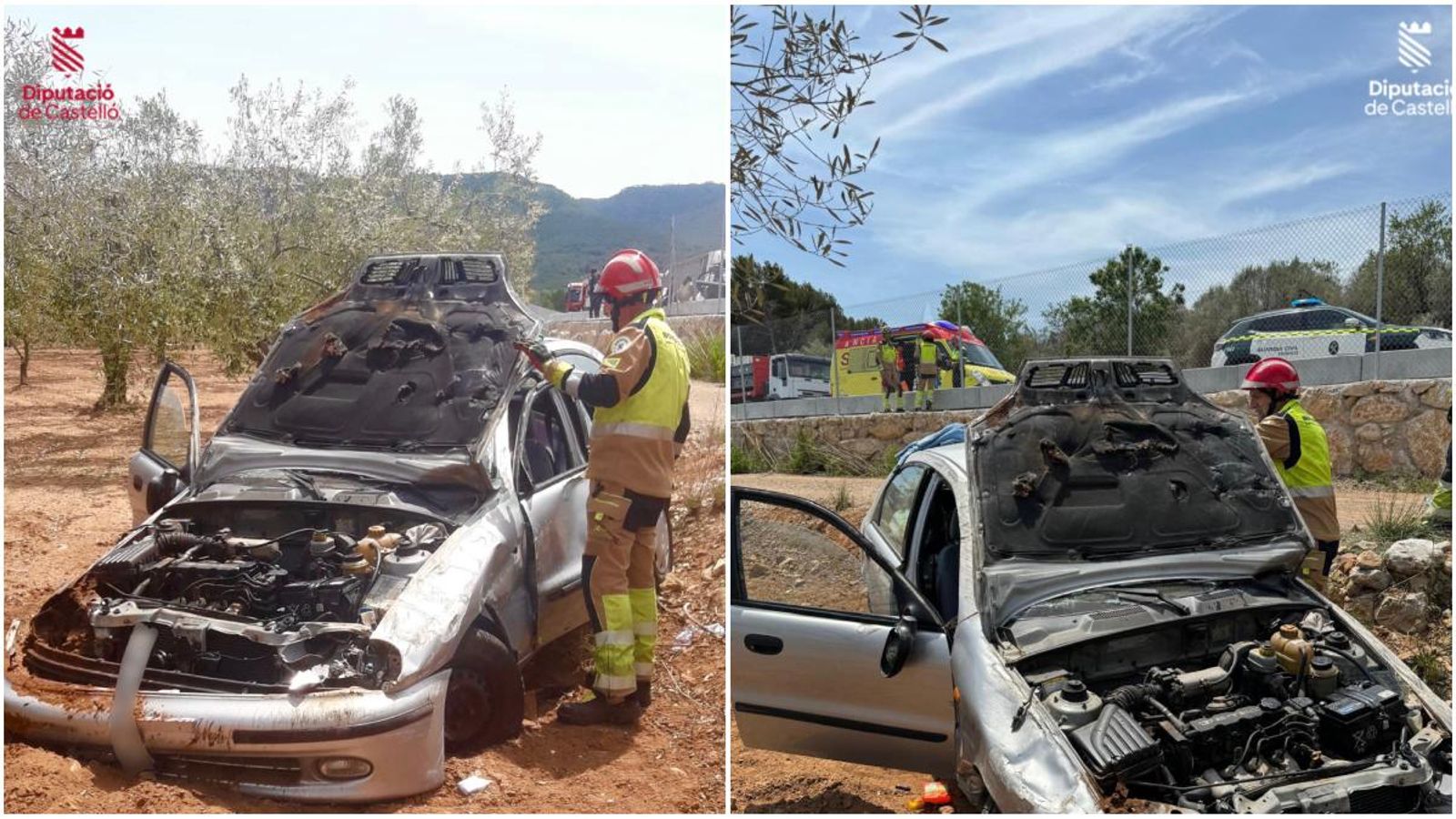 Imatges del vehicle després del sinistre