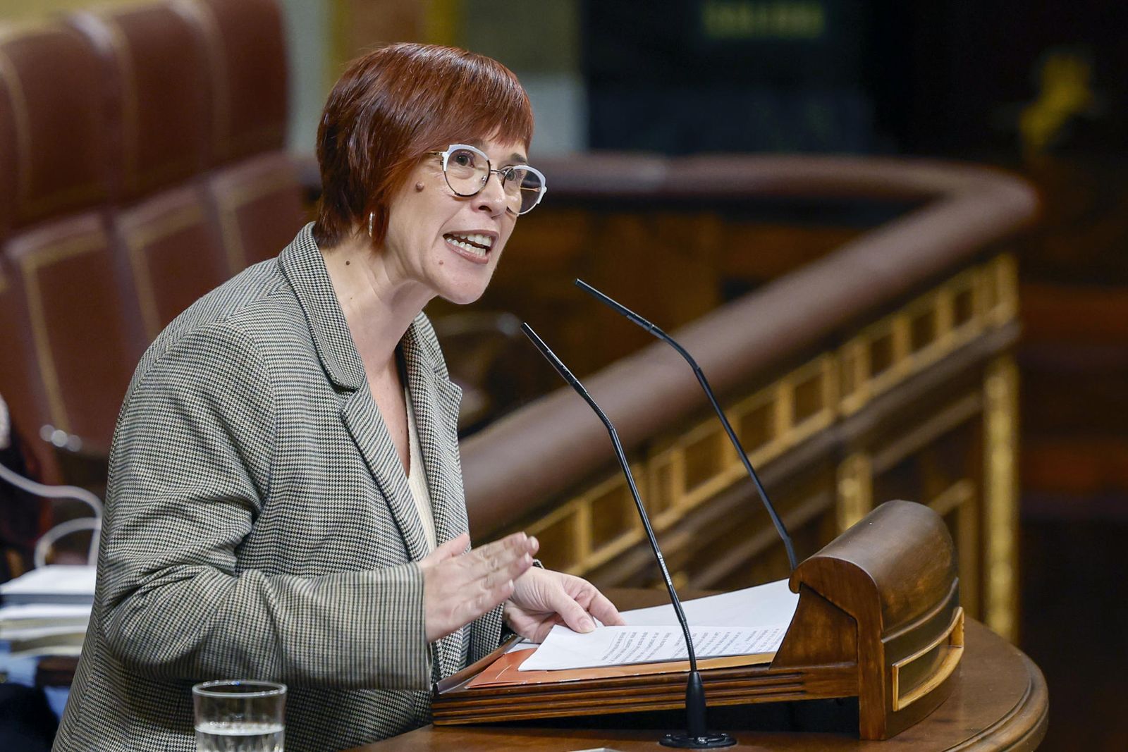 La diputada de sumar Àgueda Micó, després de la compareixença de Ribera