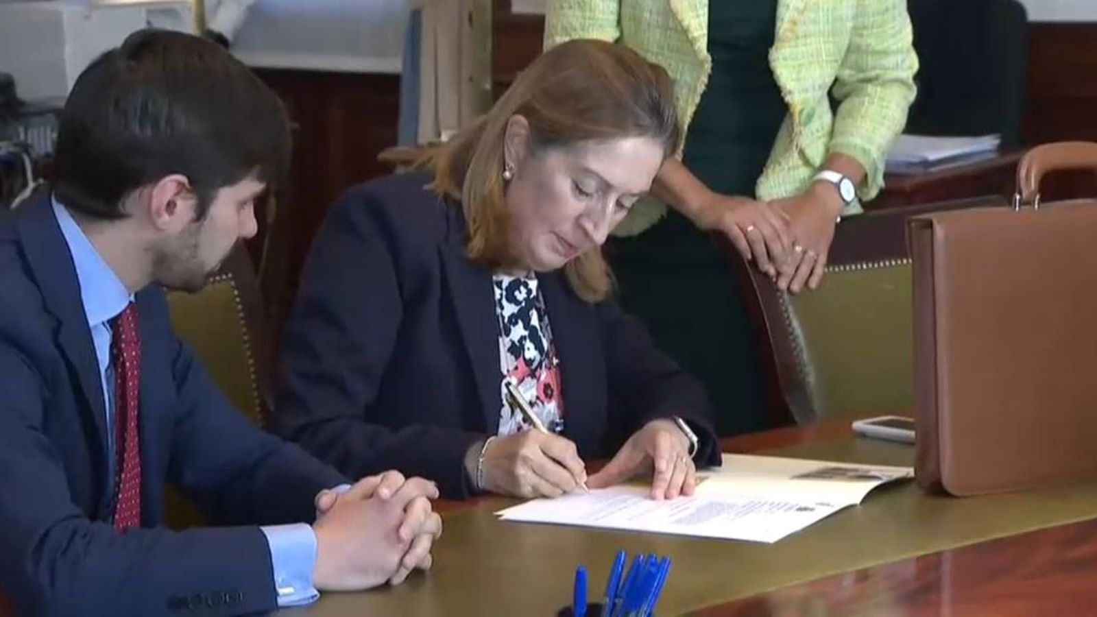 La presidenta del Congrés en funcions i diputada del PP per Pontevedra, Ana Pastor, primer diputada a acreditar-se