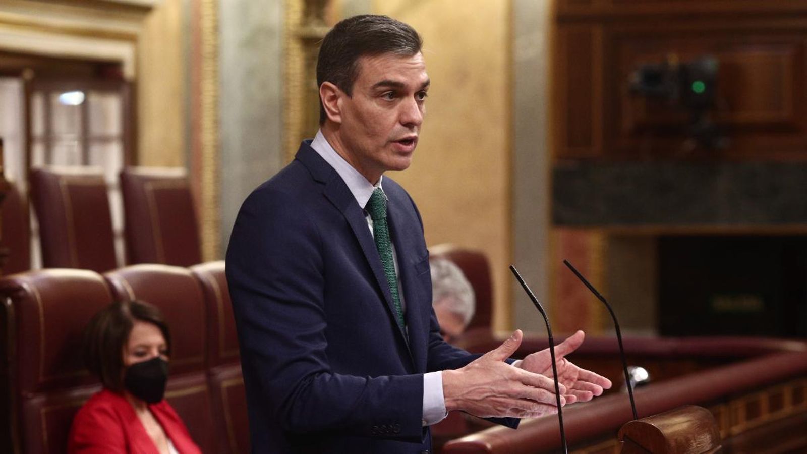 Pedro Sánchez en la seua compareixença al Congrés