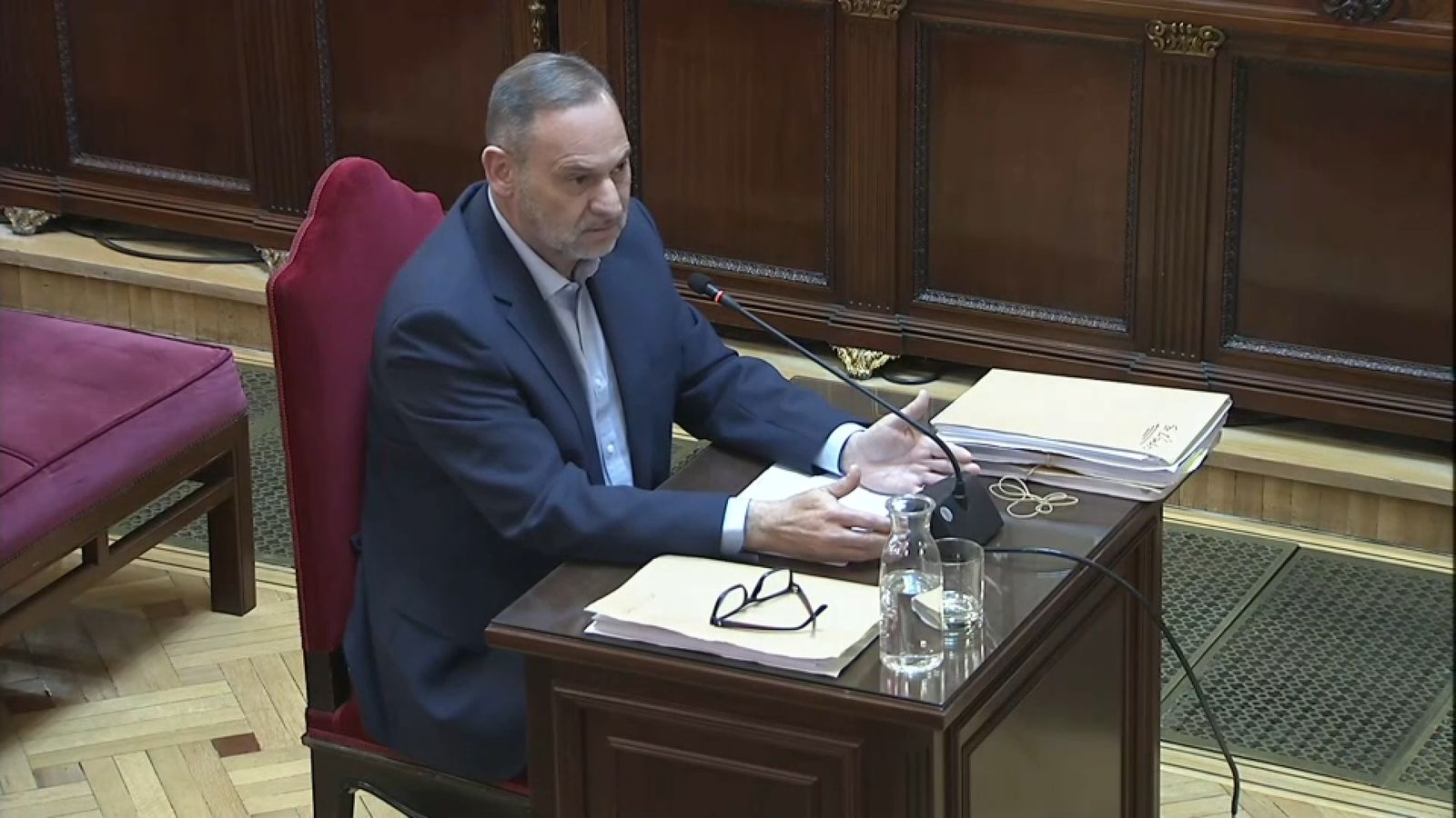 L'exministre Àbalos durant la compareixença en el juí pel cas de les mascaretes