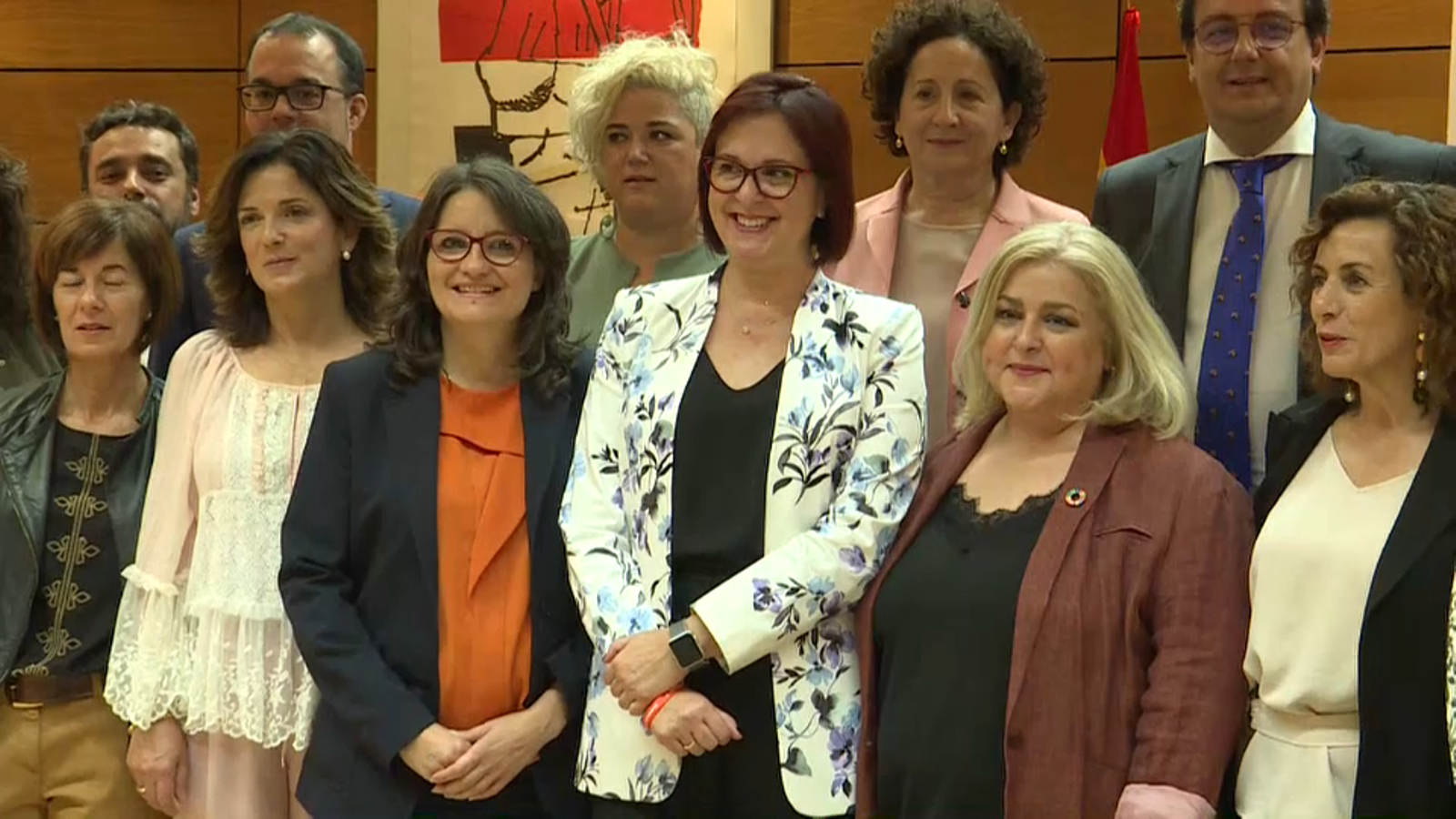 La consellera d'Igualtat, Mónica Oltra, en la foto de família del Consell Territorial de Serveis Socials i d'Atenció la Dependència