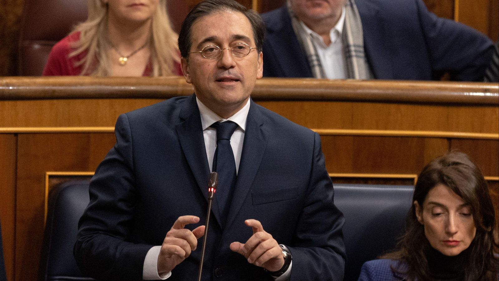 El titular d'Afers Exteriors durant la seua intervenció en el ple del Congrés aquest dimecres