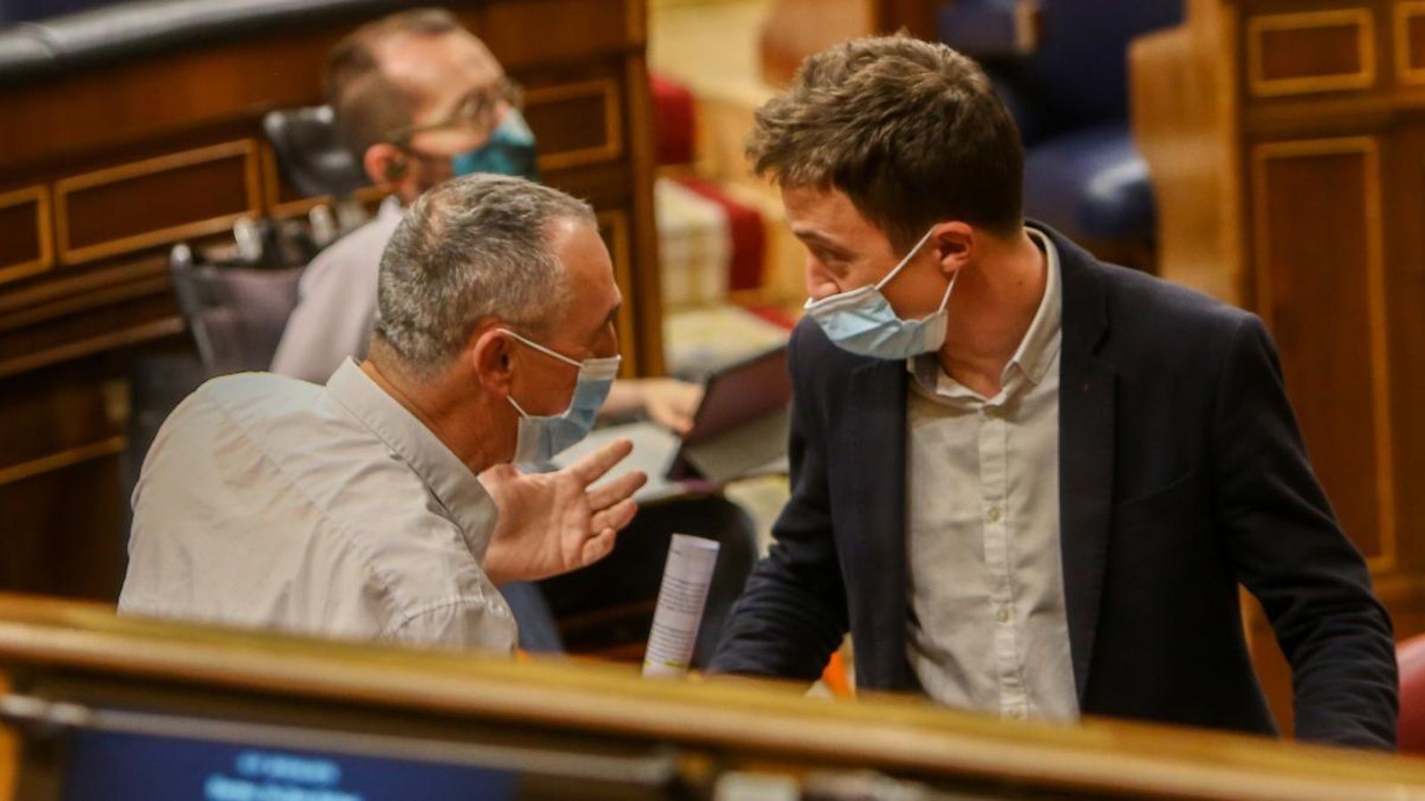 El diputat en el Congrés de Compromís, Joan Baldoví (esquerra), junt amb el líder de Més País, Íñigo Errejón (dreta), en una imatge d'arxiu