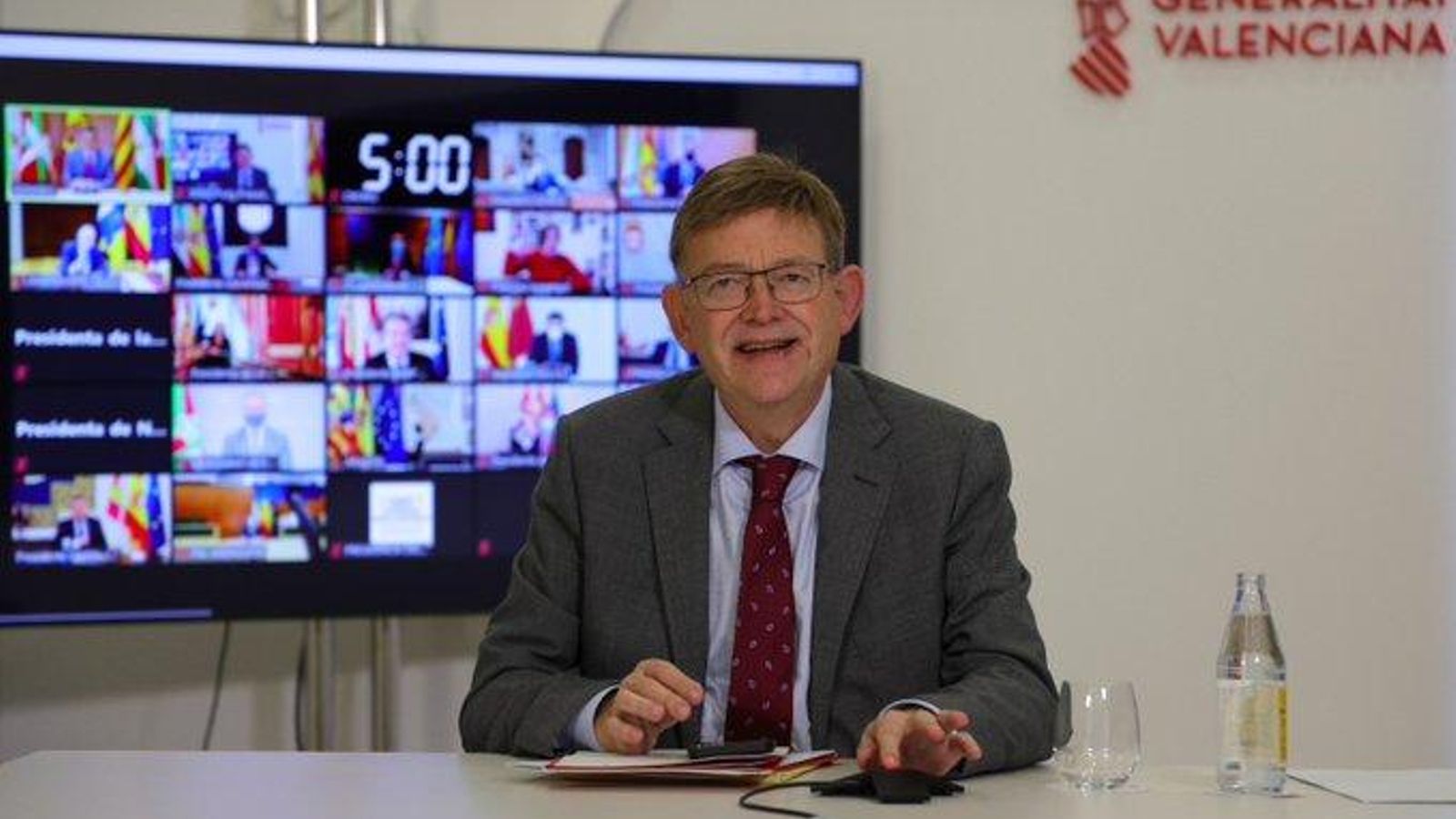 El president de la Generalitat, Ximo Puig, durant la conferència de presidents