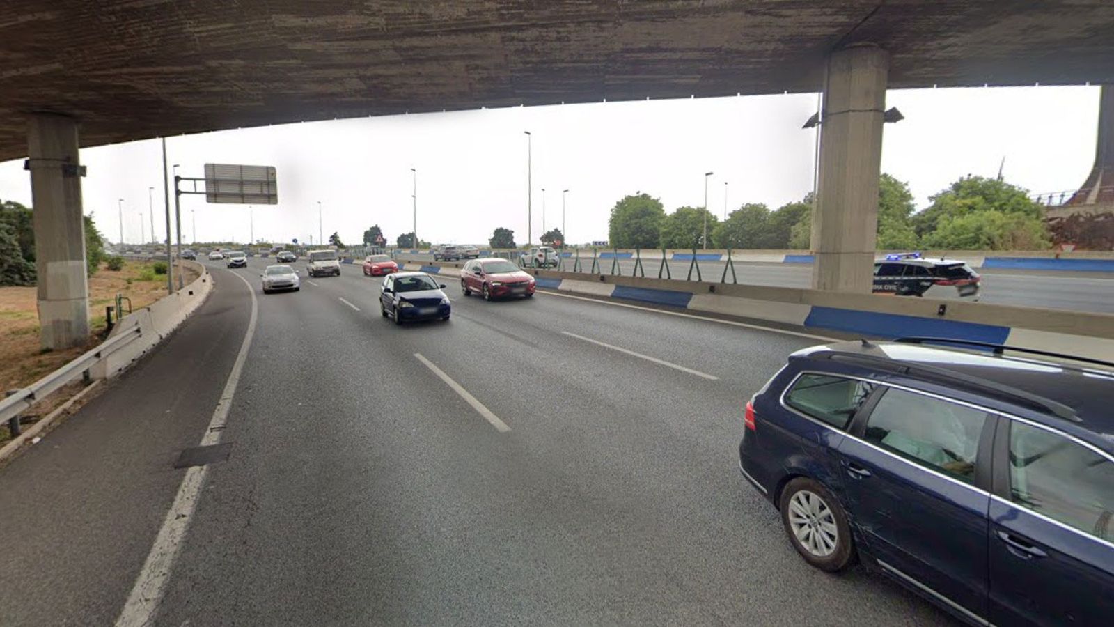 La carretera V-31 al seu pas per Beniparrell