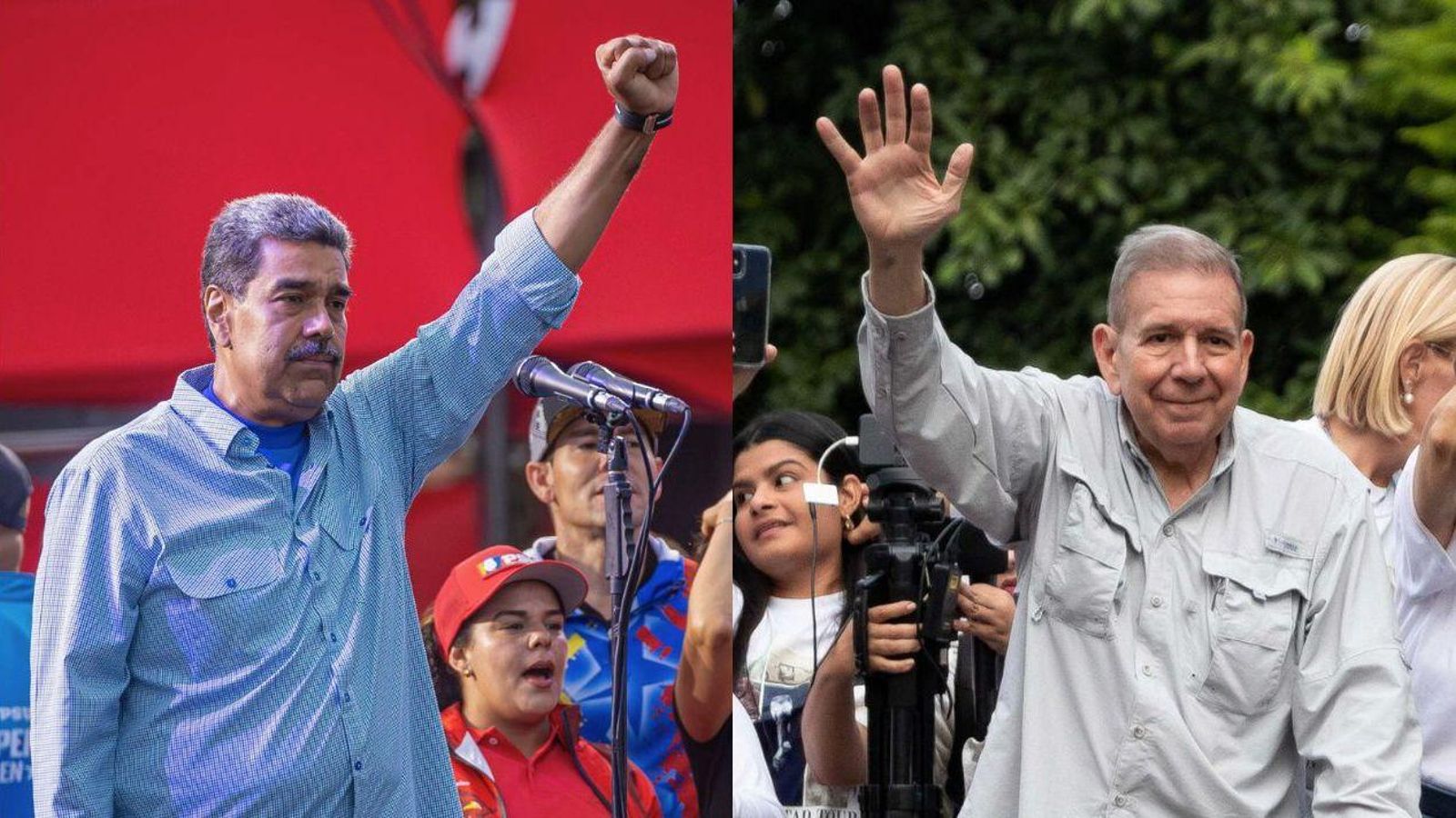El líder chavista Nicolás Maduro s'enfronta al candidat majoritari d’oposició, Edmundo González Urrutia (PUD)