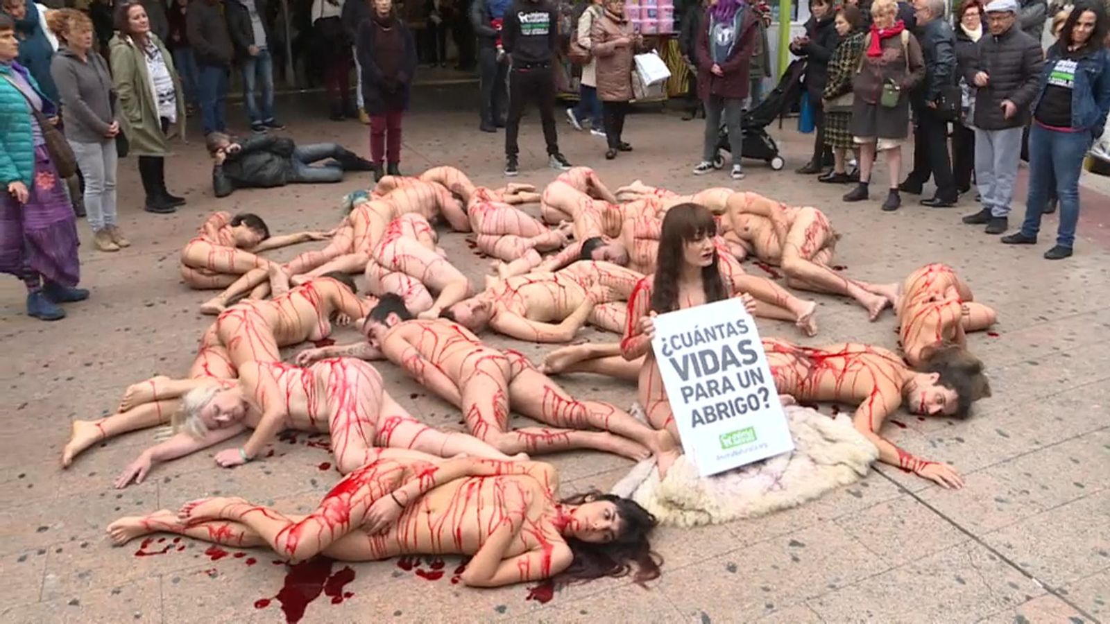 Es despullen a Alacant contra l’ús de pell d’animal en la moda