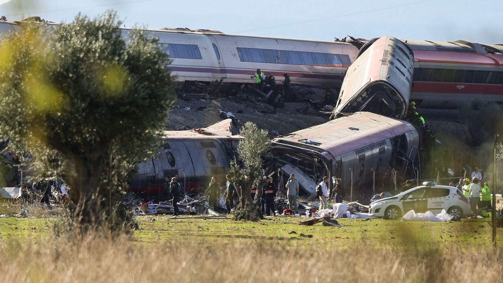 Vagons destruïts per l'accident ferroviari a Toledo
