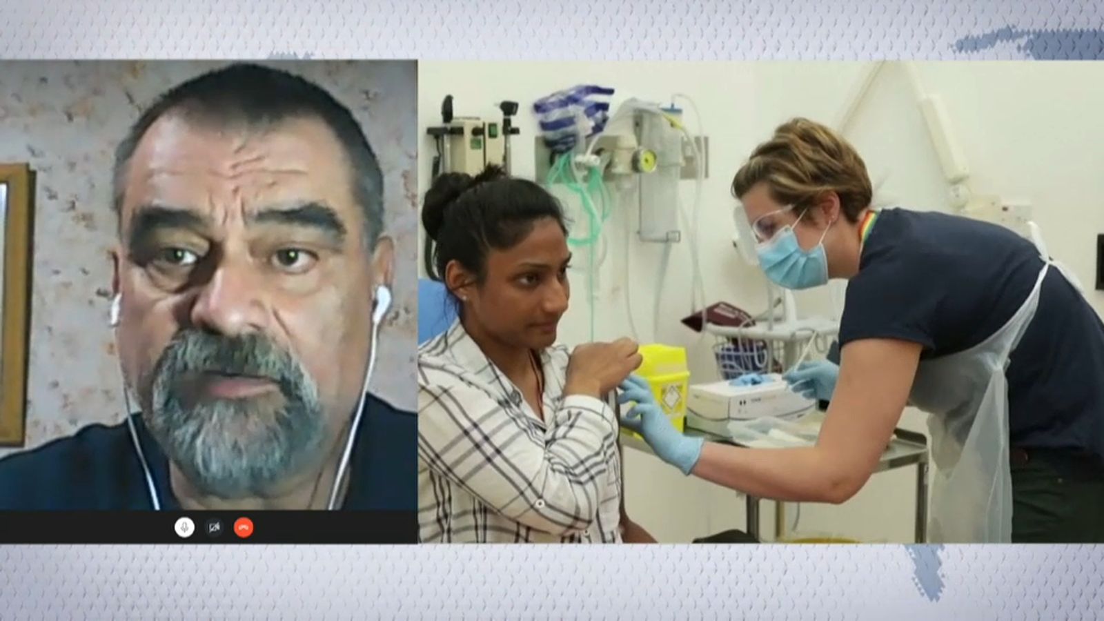 José Antonio Forcada, president de l'Associació d'Infermeria i Vacunologia, durant l'entrevista aquest dimecres