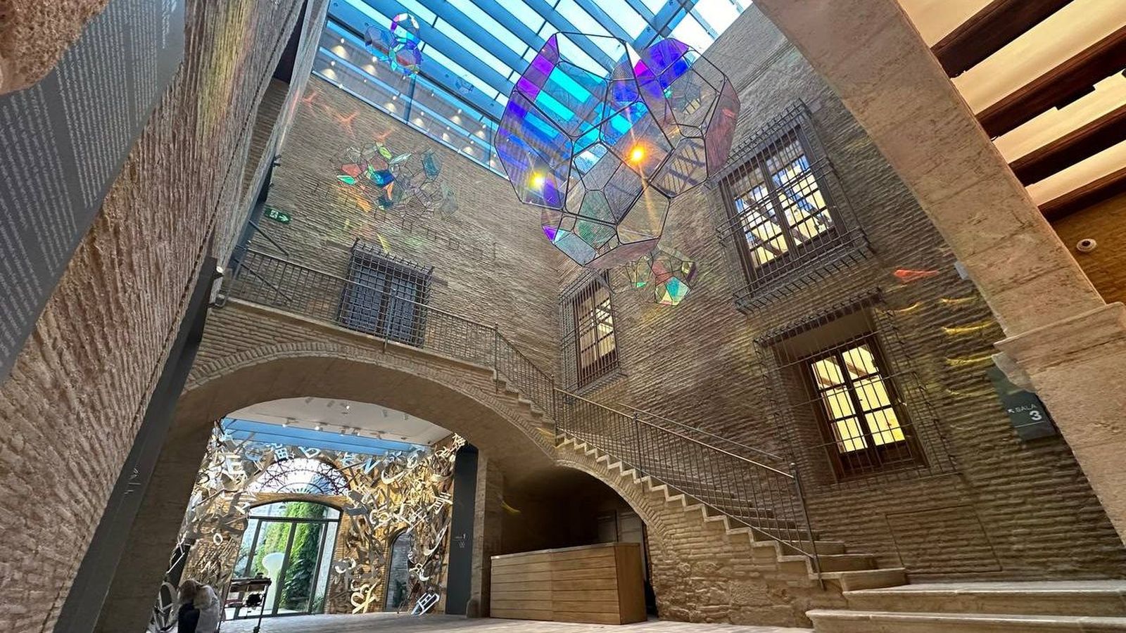 Pati interior del palau dels Valeriola, una vegada finalitzada la restauració