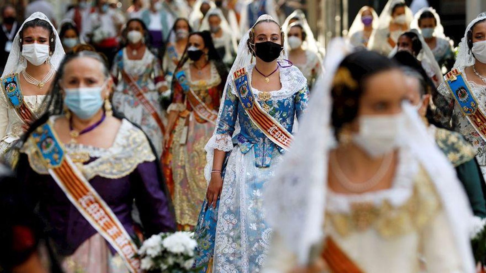 Imatge d’arxiu de les falleres en l'Ofrena 2021