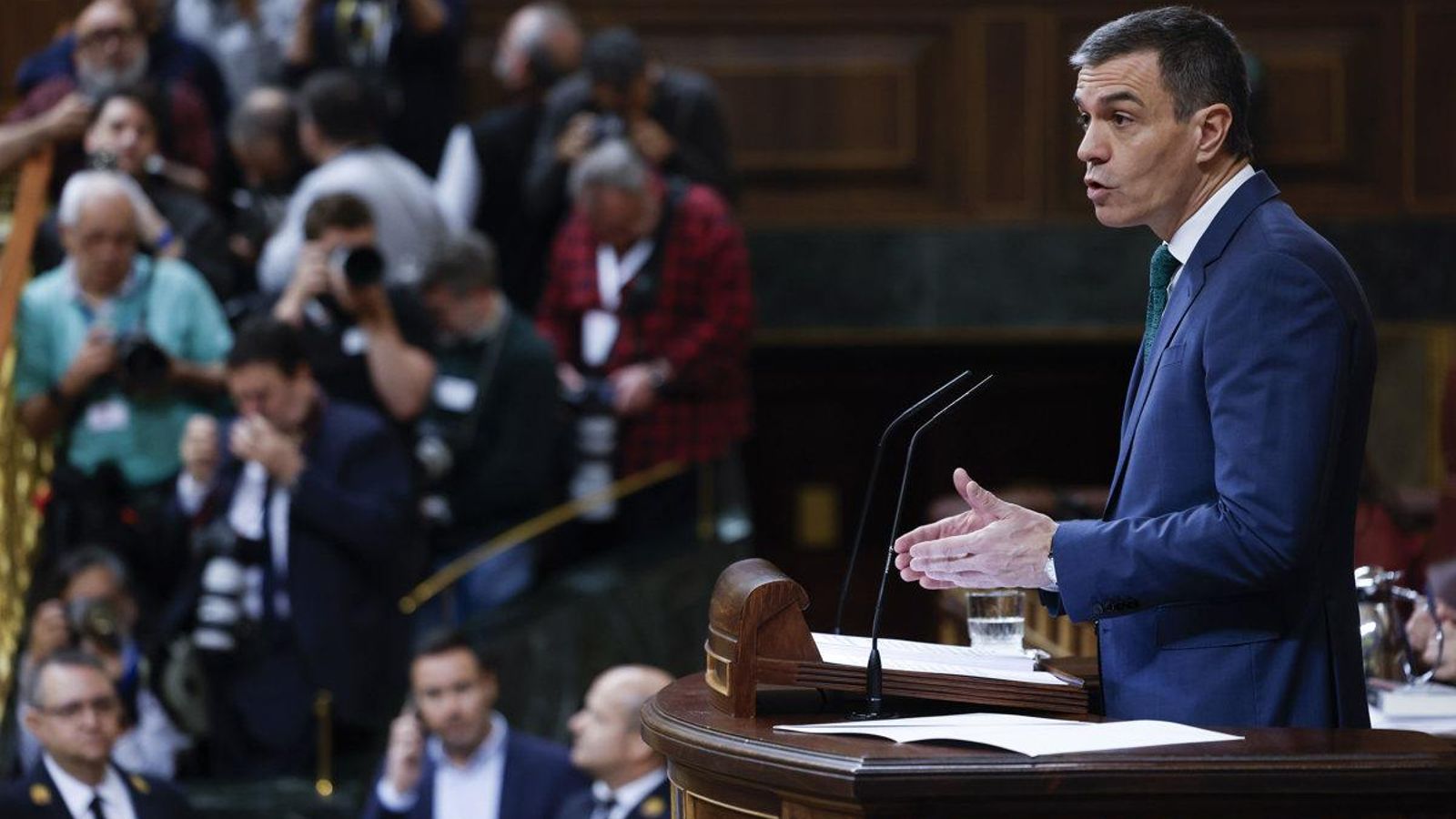 El president del govern espanyol, Pedro Sánchez, al Congrés