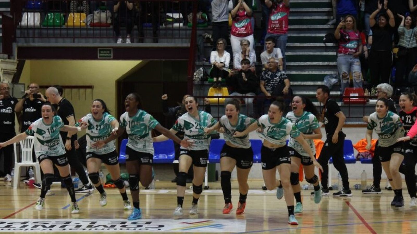 Les jugadores de l'Elx celebren la victòria