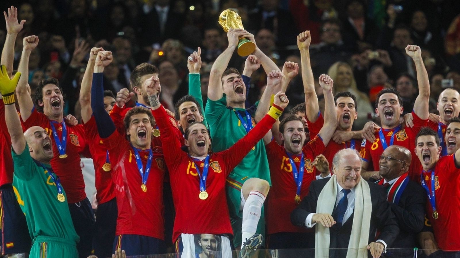 Casillas alça la Copa del Món al Mundial de Sud-àfrica 2010