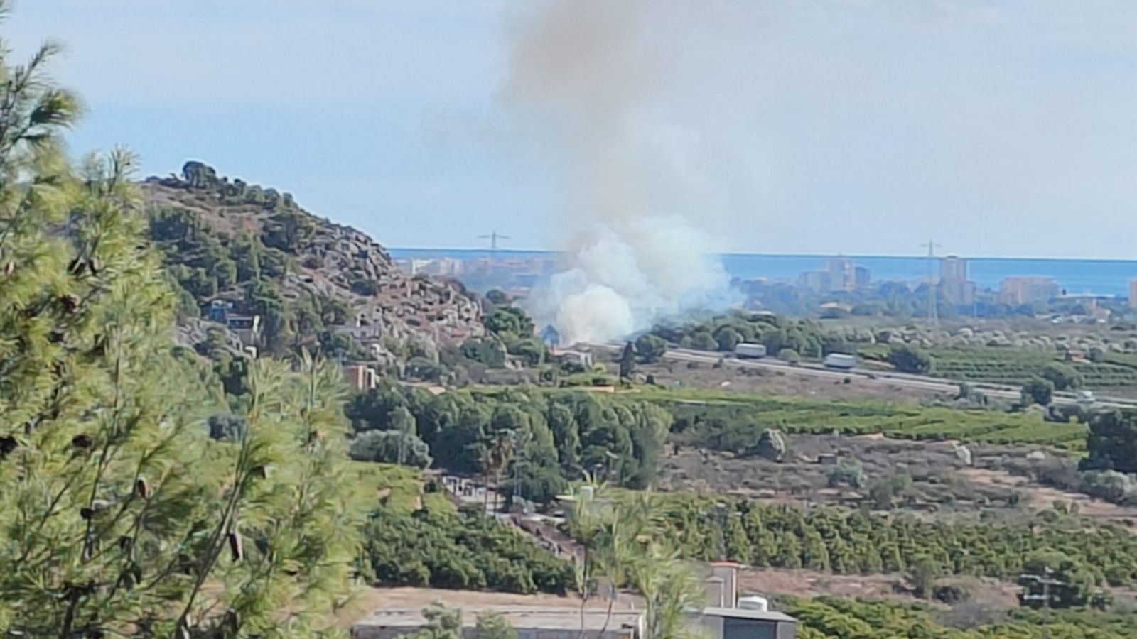 Incendi registrat aquest diumenge a Castelló de la Plana