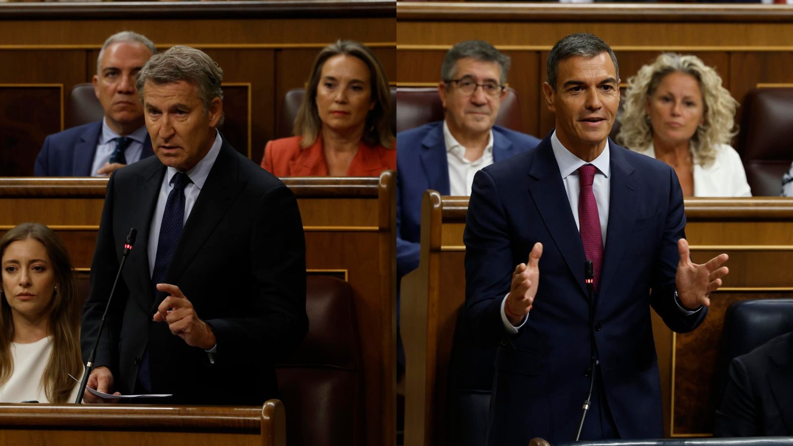 Feijóo i Sánchez s'enfronten este dimecres al Congrés