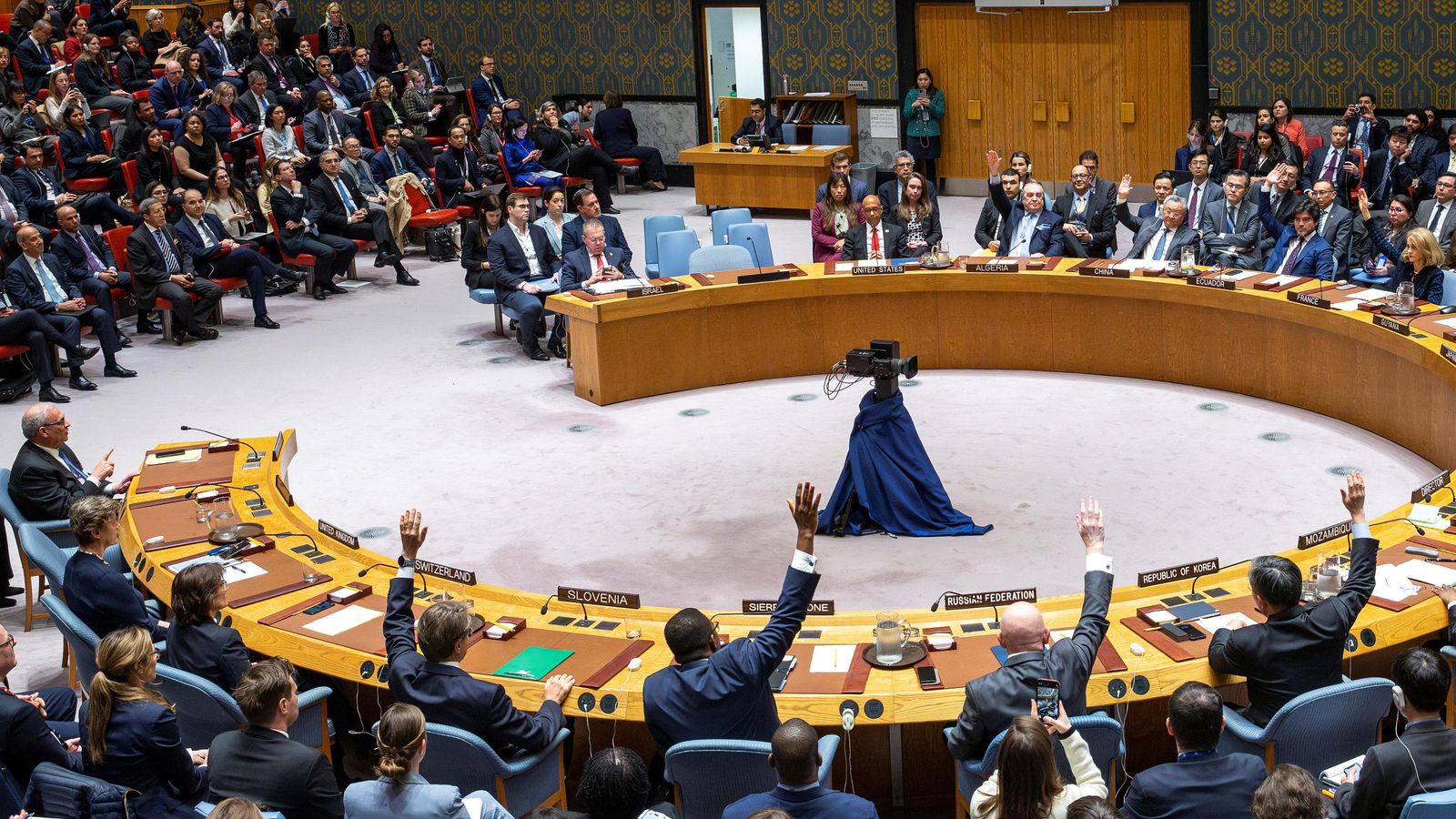 En imatge, els vots favorables a l'admissió de Palestina que ha tombat el veto estatunidenc