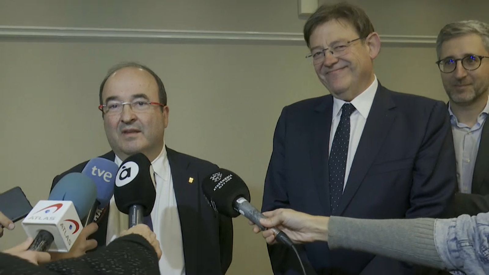 Puig i Iceta reivindiquen el diàleg per a solucionar la situació a Catalunya