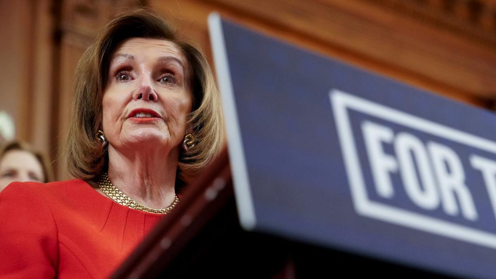 Nancy Pelosi, en roda de premsa