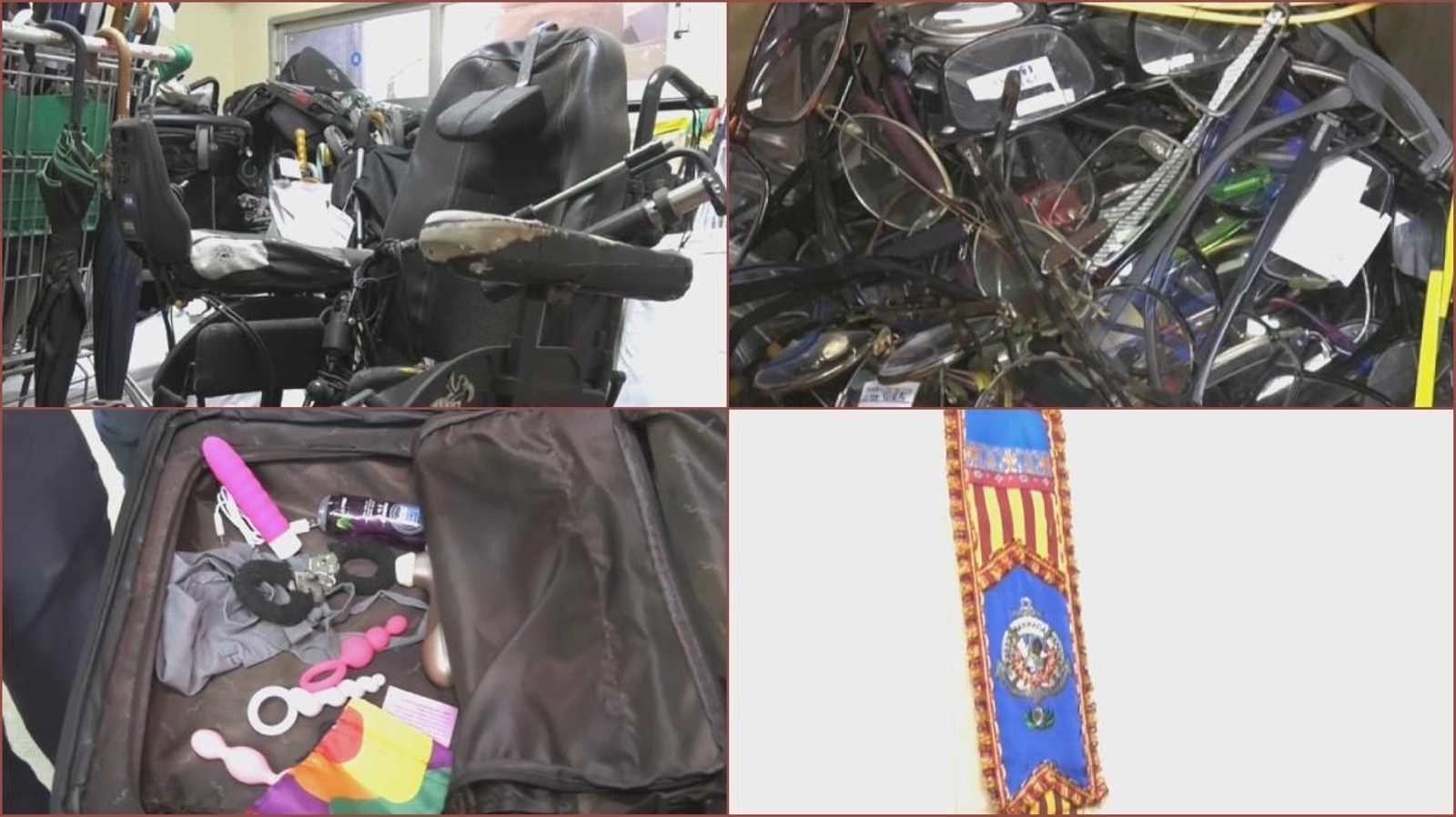 Alguns dels objectes més peculiars recepcionats a l'oficina d'objectes perduts de l'Ajuntament de València