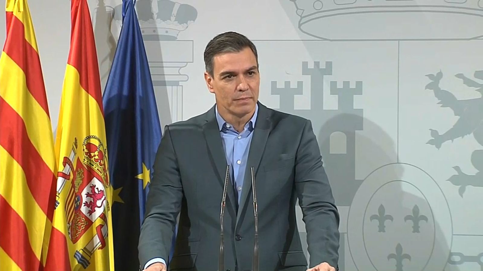Declaració institucional de Pedro Sánchez, aquest dissabte