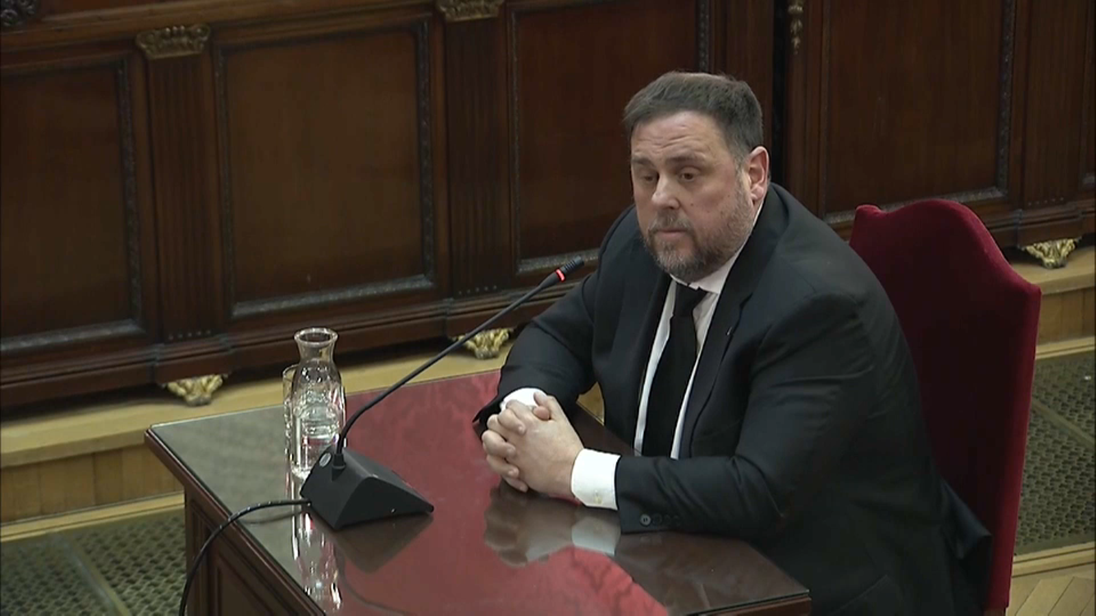El líder d'ERC Oriol Junqueras en un moment del juí pel 'procés' independentista de Catalunya