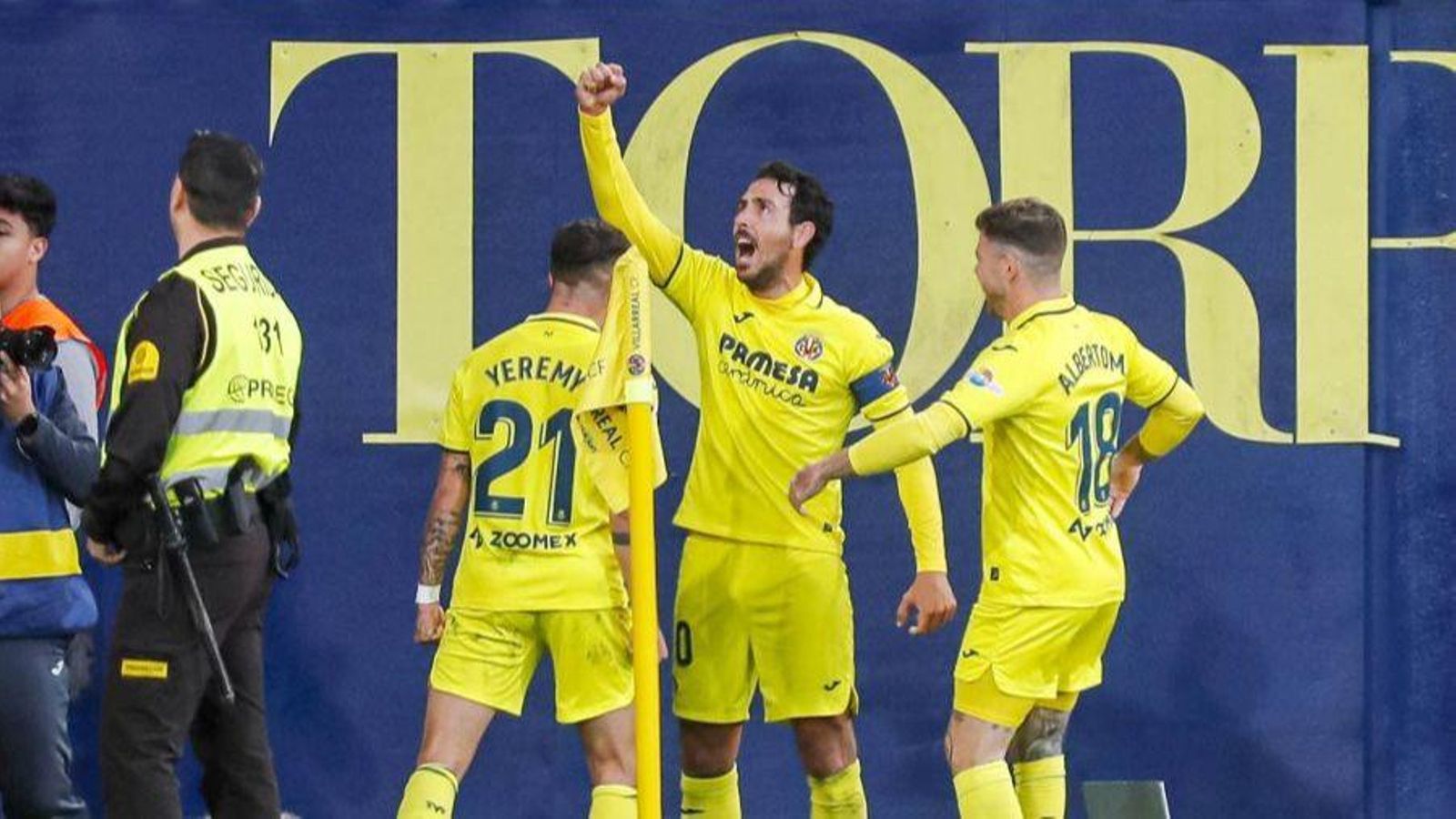 Parejo celebra el gol