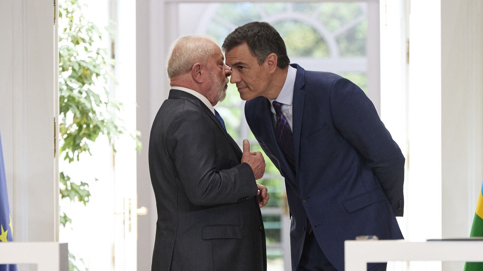 Lula da Silva i Pedro Sánchez en el Palau de La Moncloa, a Madrid