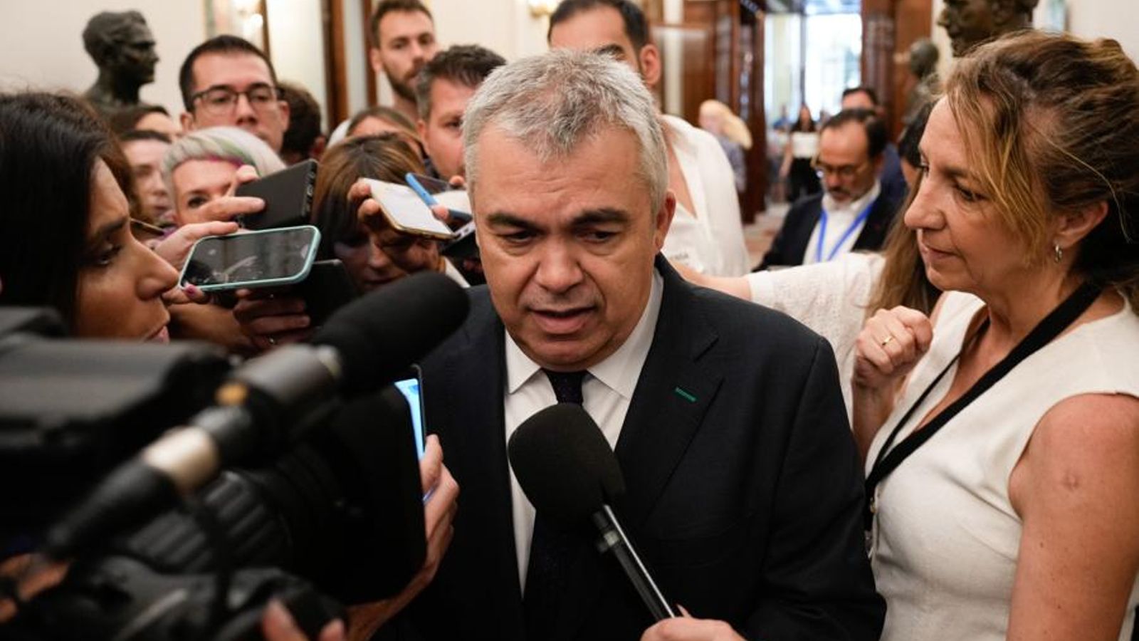 El secretari d'organització del PSOE Santos Cerdán arriba al Congrés