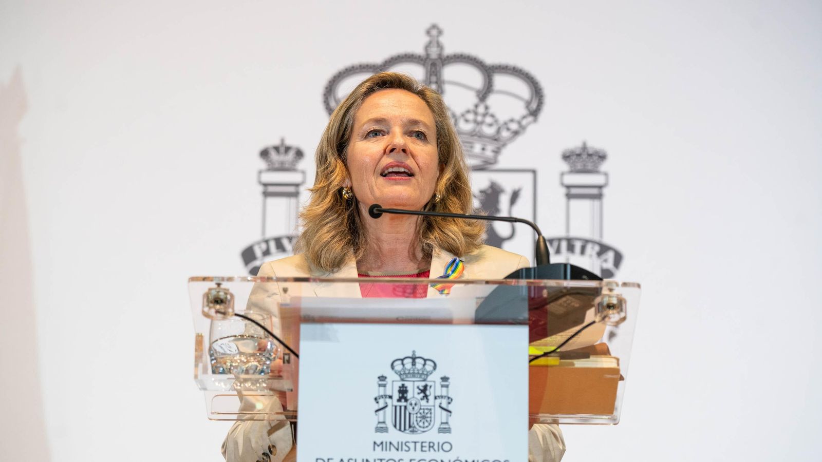 La vicepresidenta primera i ministra d'Assumptes Econòmics i Transformació Digital, Nadia Calviño, en una imatge d'arxiu