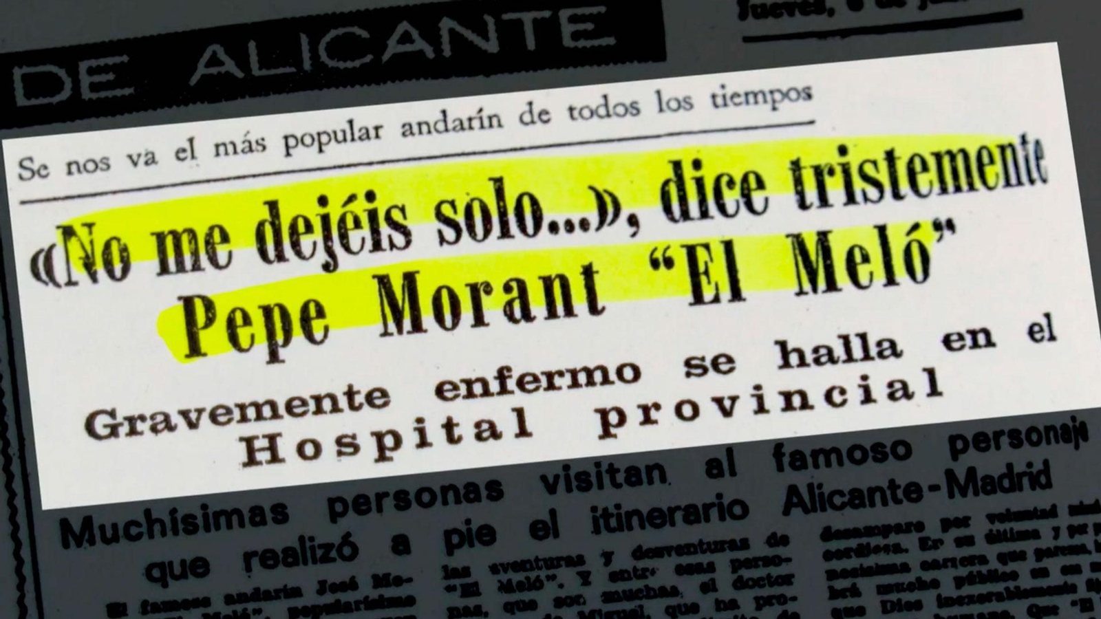 Sobre els últims dies de José Morant