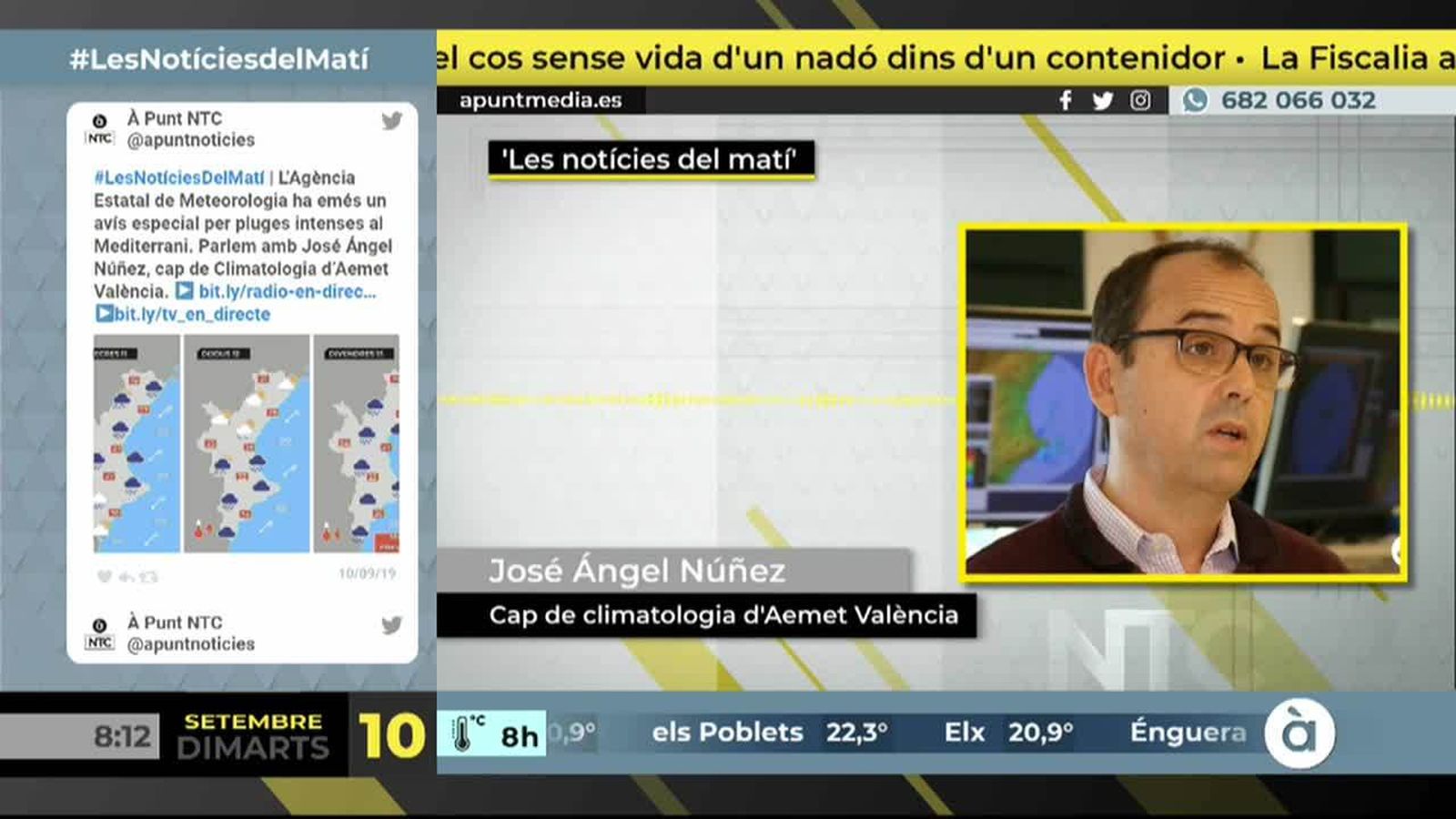 10.09.2019 | NM José Ángel Núñez, sobre l’episodi de pluges