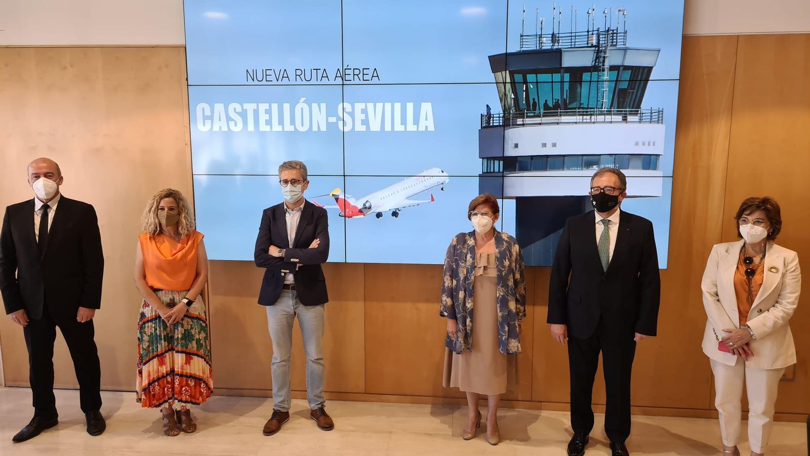 Preentació de la nova ruta aeria Castelló-Sevilla, aquest dimecres a la Diputació de Sevilla