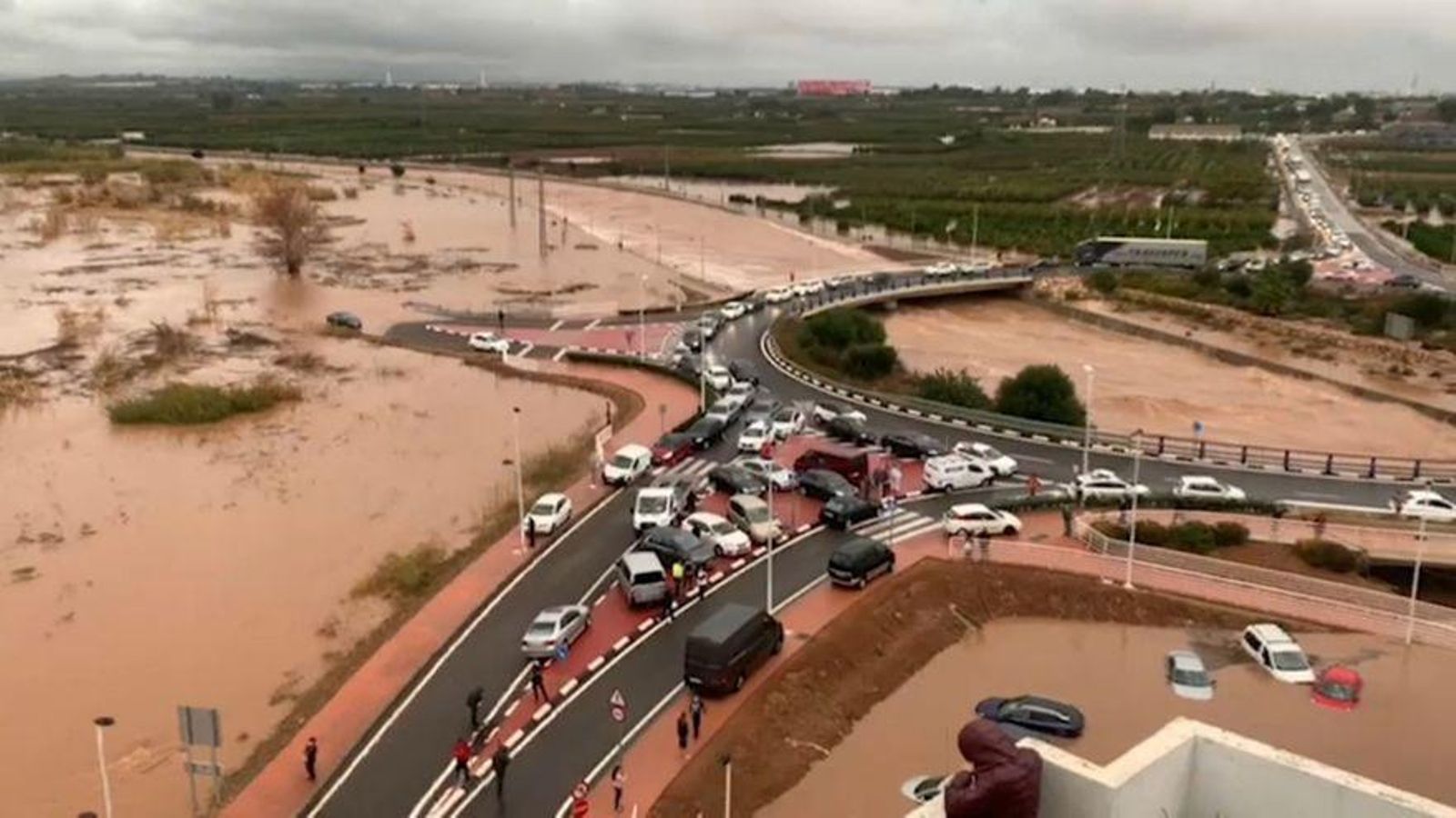 Entrada de Benifaió en un episodi de pluges
