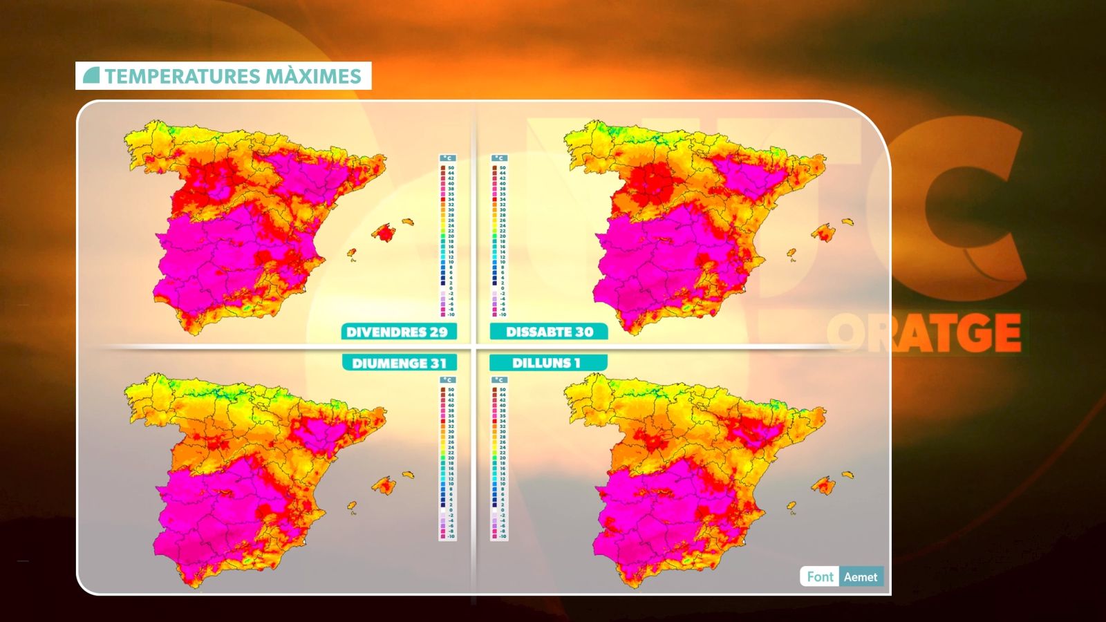MÀXIMES PREVISTES