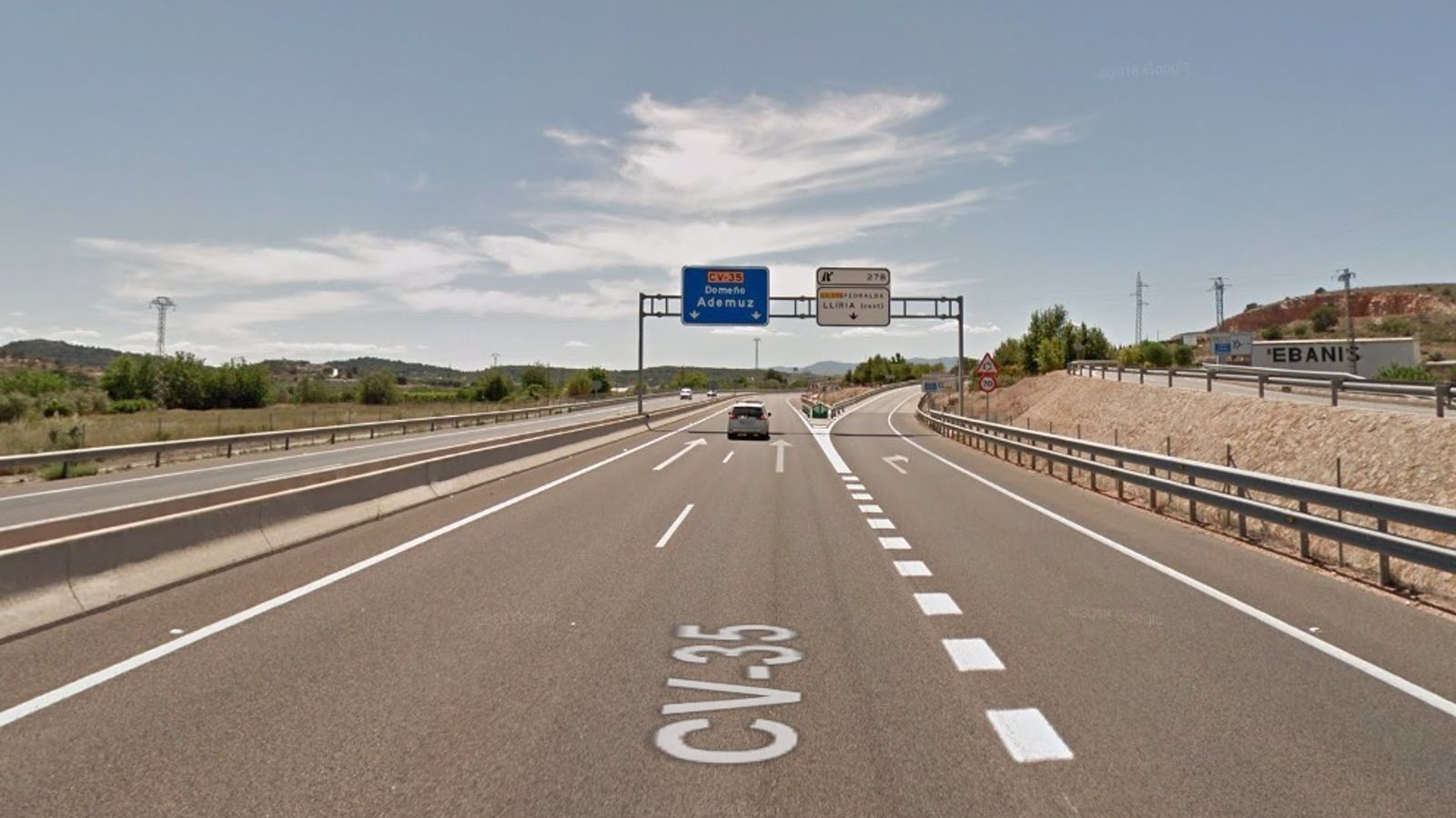 Punt de la carretera on ha tingut lloc un dels accidents