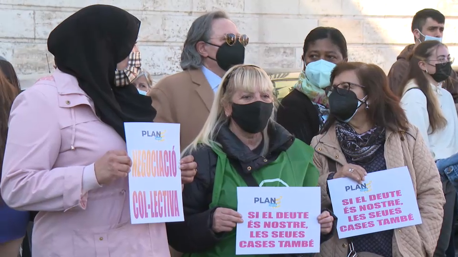 Protesta de la PAH aquest dimarts a València