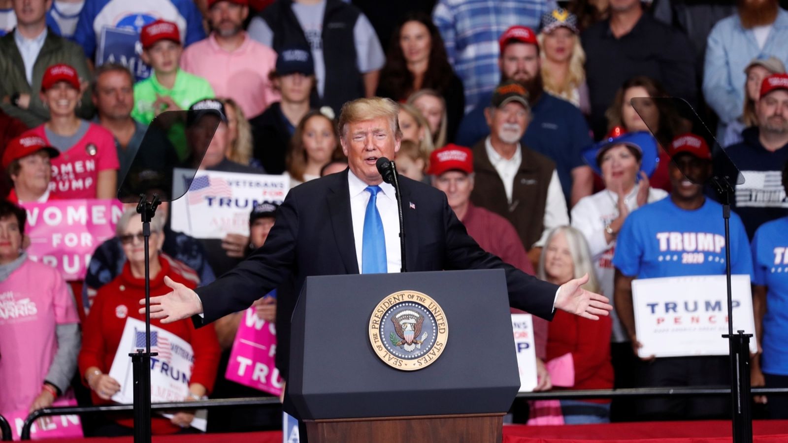 Donald Trump, aquest divendres en un míting a Carolina del Nord