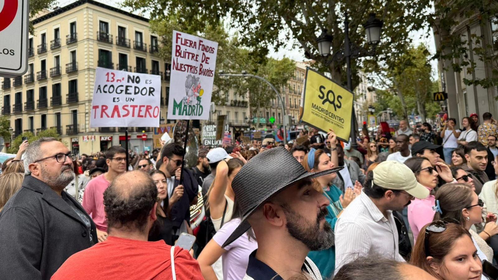 Manifestació pel dret a l'habitatge a Madrid