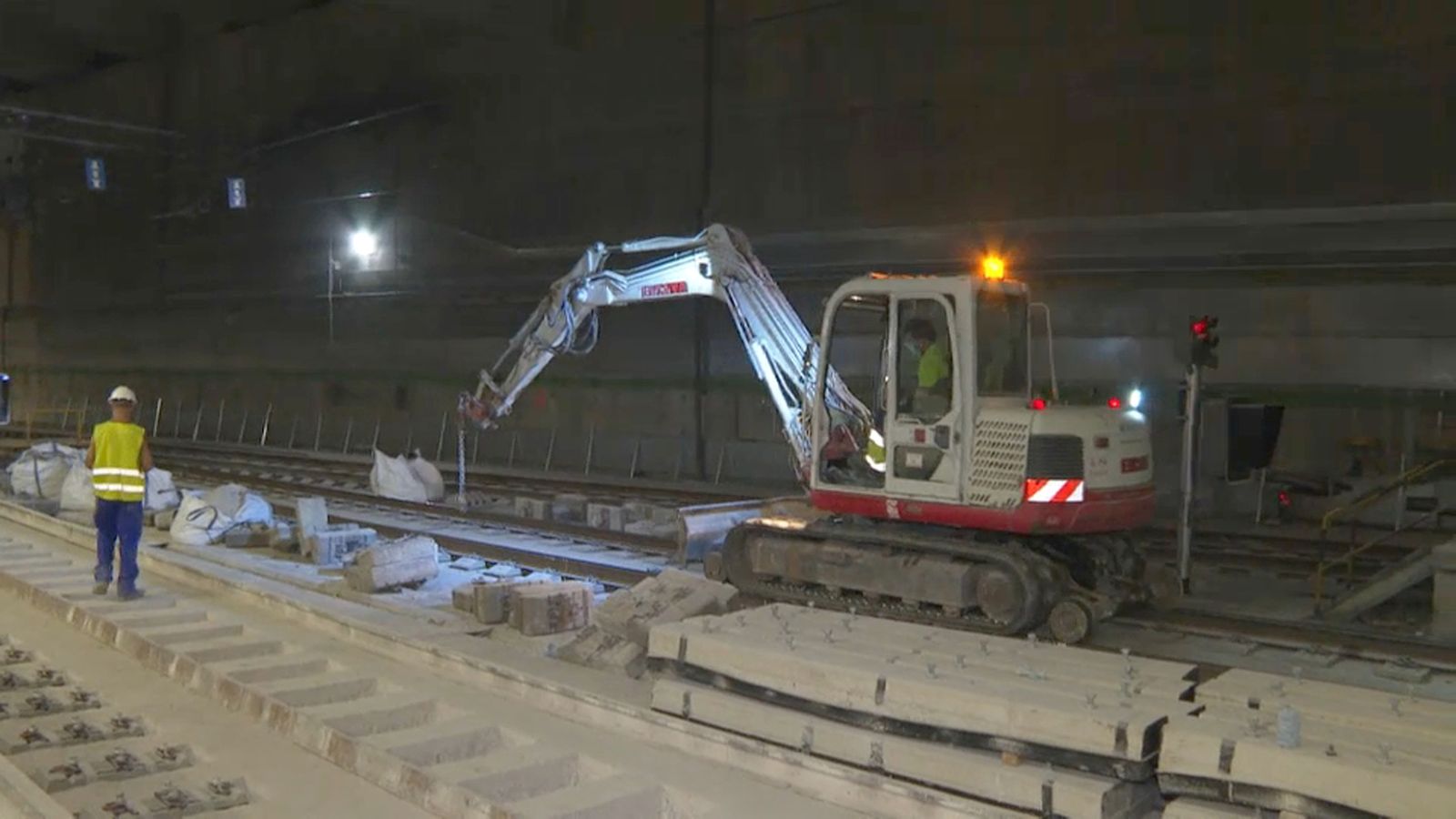 Obres del corredor mediterrani a l'estació de Castelló