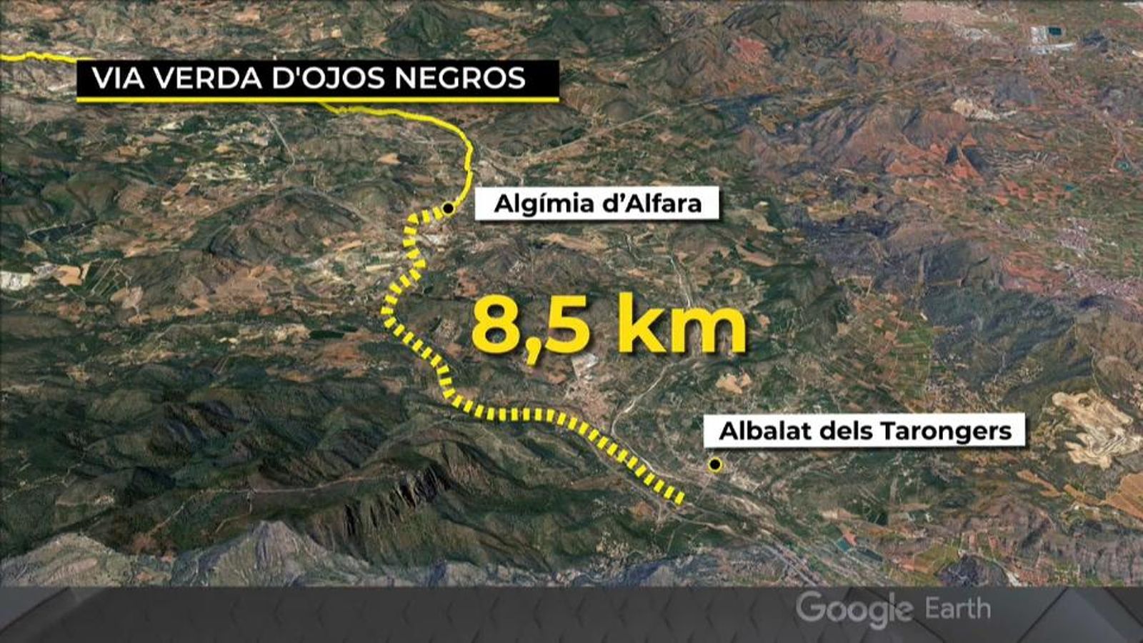 La Via Verda d\'Ojos Negros ja té 9 quilòmetres més