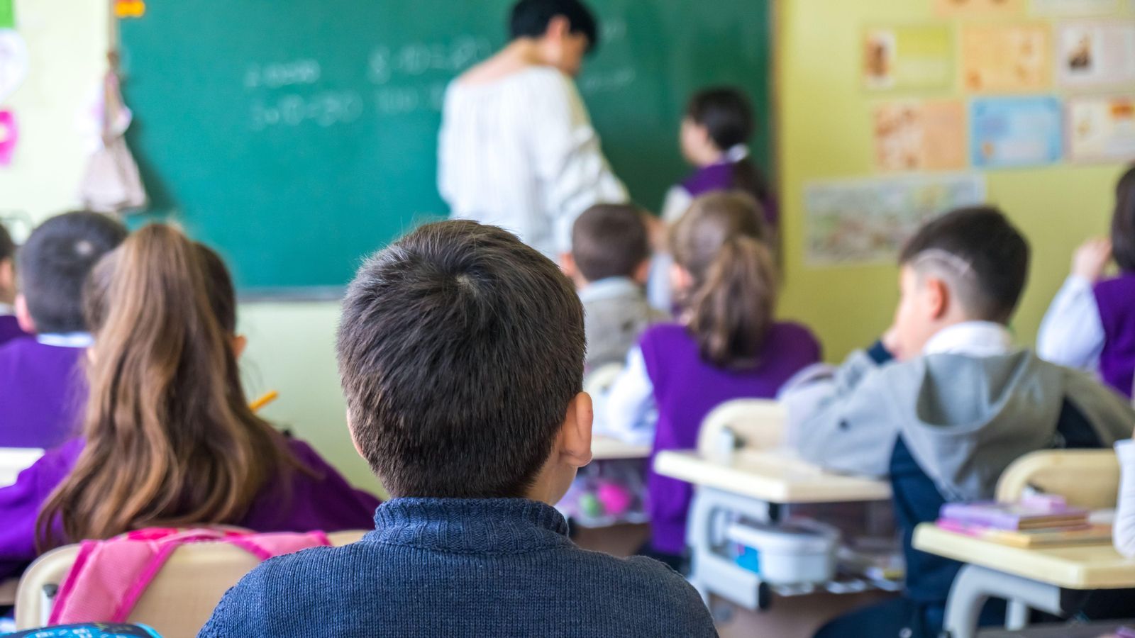 Una aula de primària, en una imatge d'arxiu