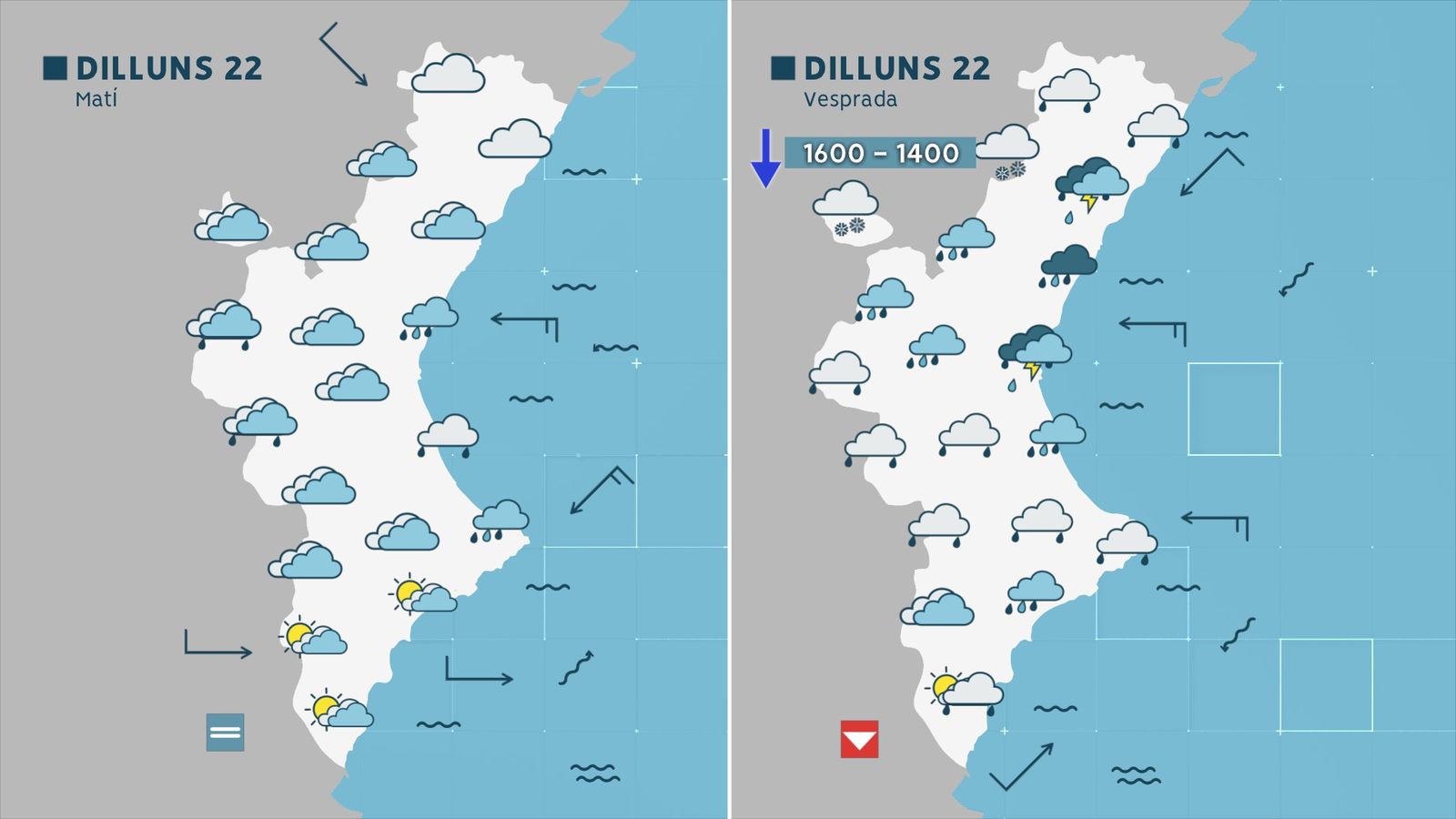 Oratge d'aquest dilluns, 22 de novembre